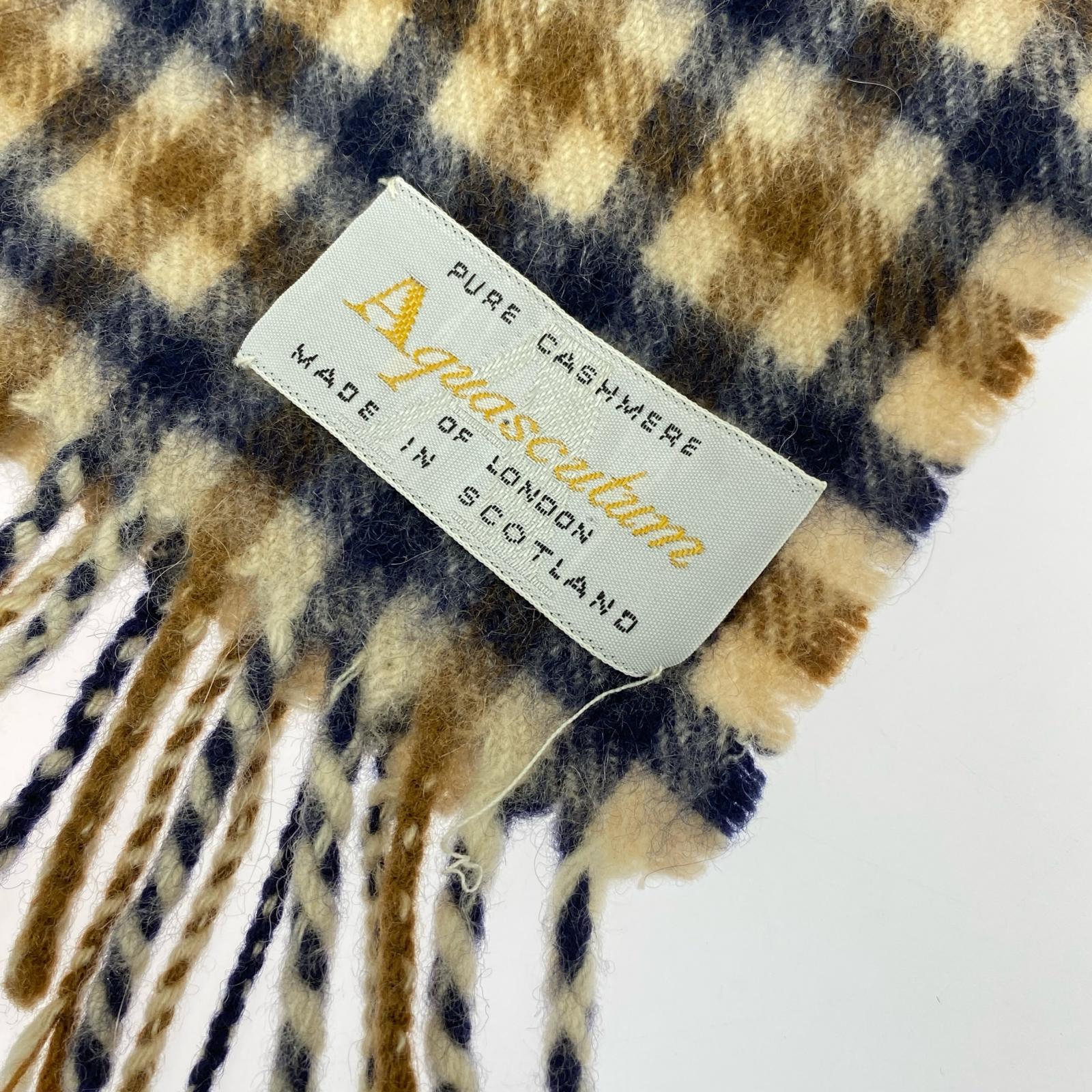 その他アクセサリー Aquascutum カシミア チェック マフラー