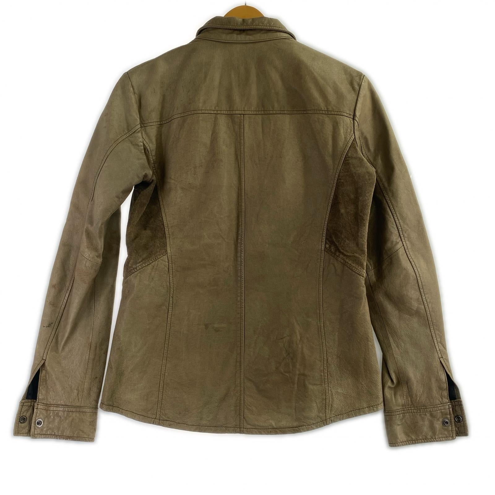 レザージャケット HAMNETT ダブルジップレザージャケット M 茶 M ブラウン