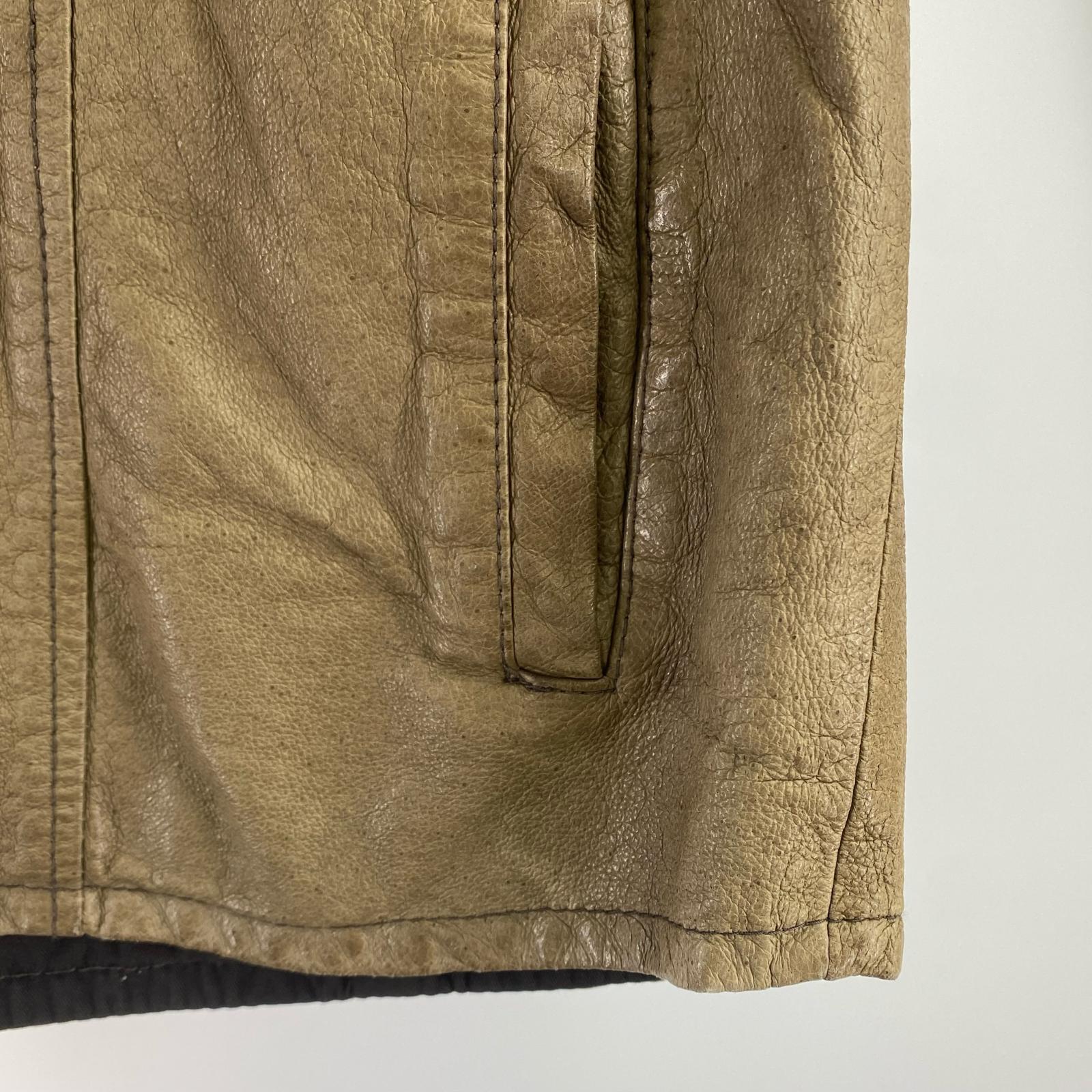 レザージャケット HAMNETT ダブルジップレザージャケット M 茶 M ブラウン