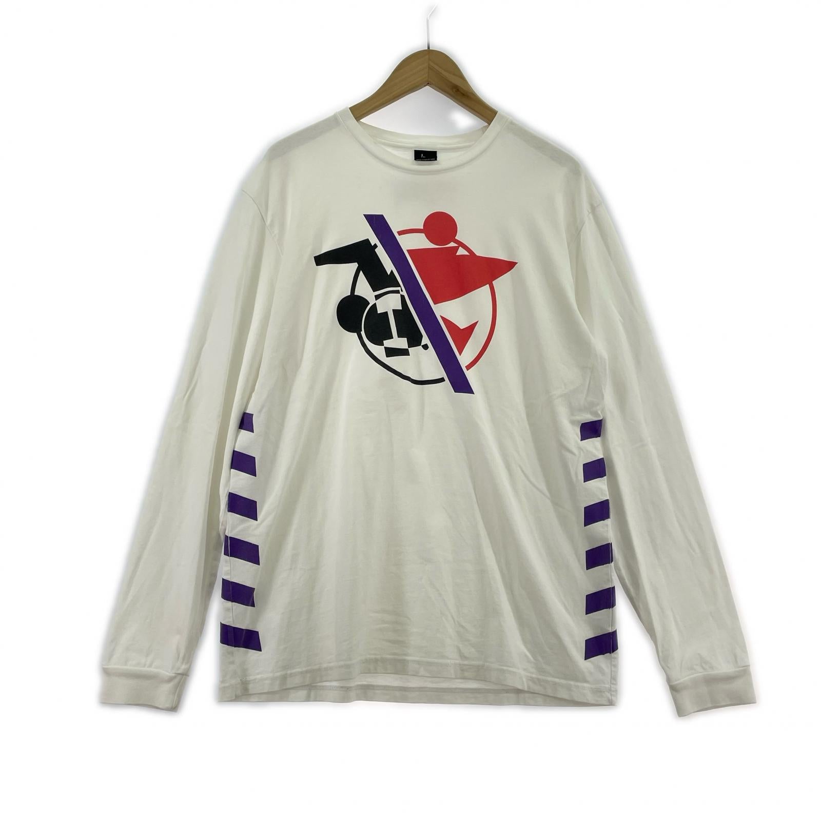 長袖Tシャツ スケートマン&サーフマン (XL) 白 ホワイト