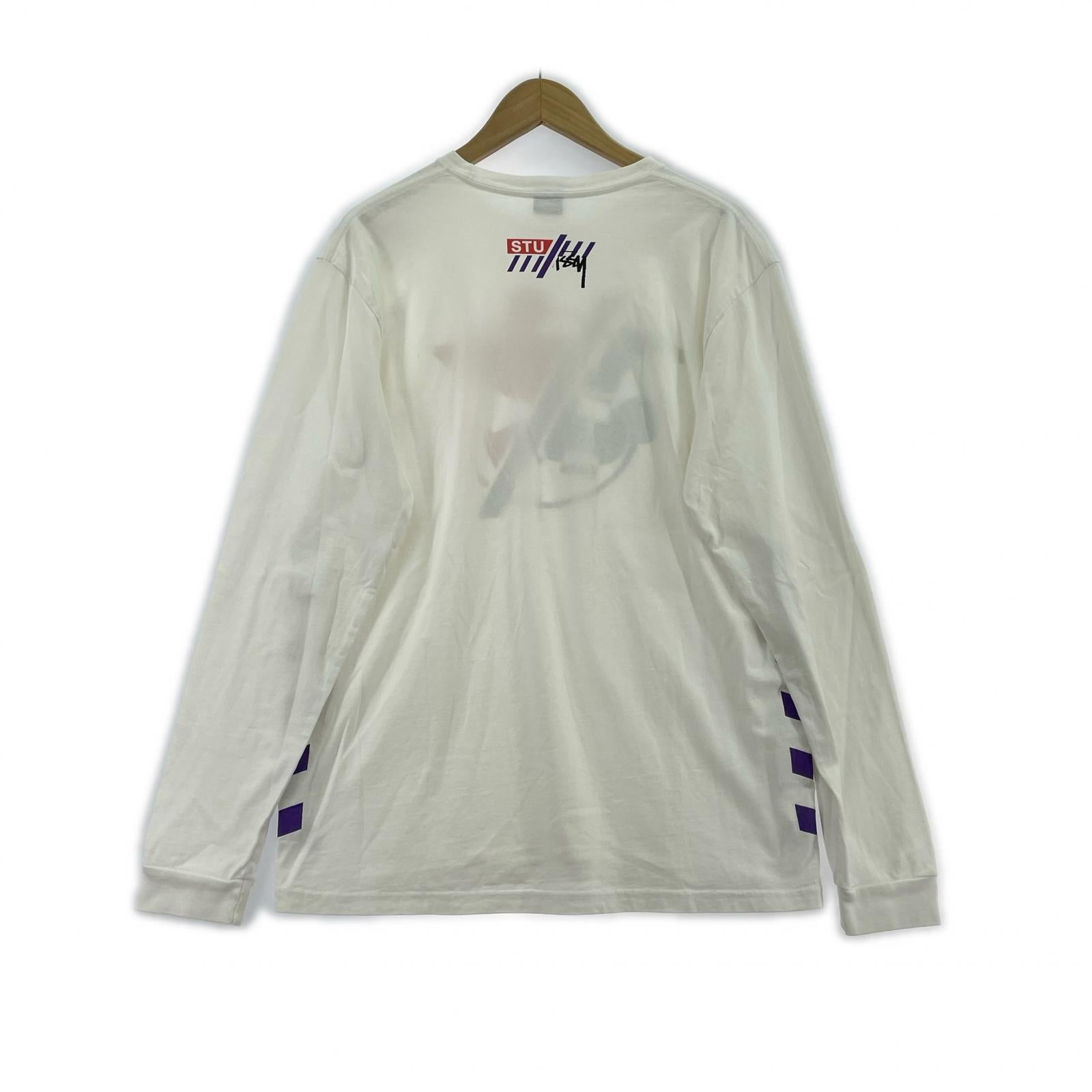 長袖Tシャツ スケートマン&サーフマン (XL) 白 ホワイト