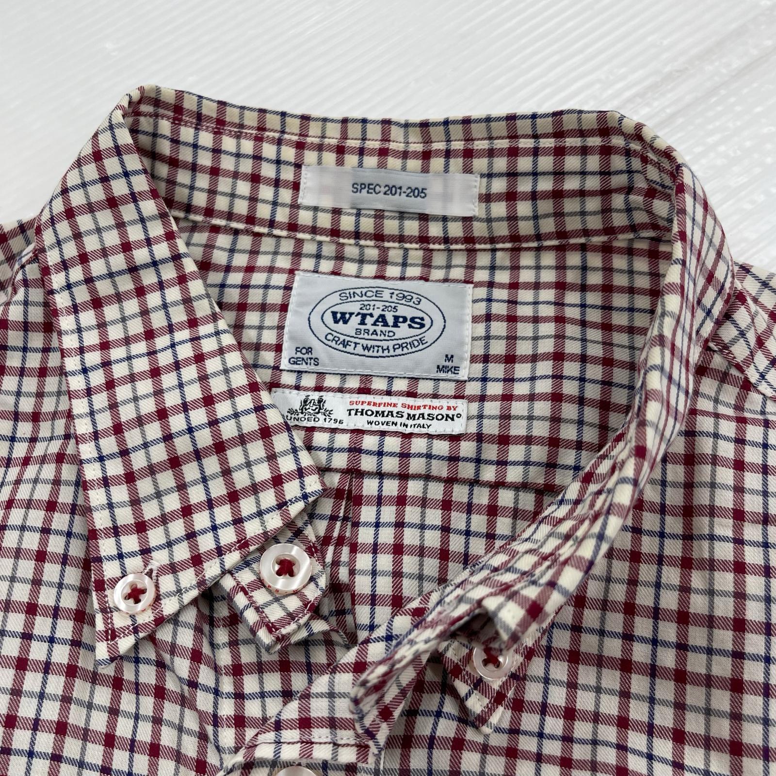 長袖シャツ WTAPS ×Thomas Mason チェックシャツ (M) M