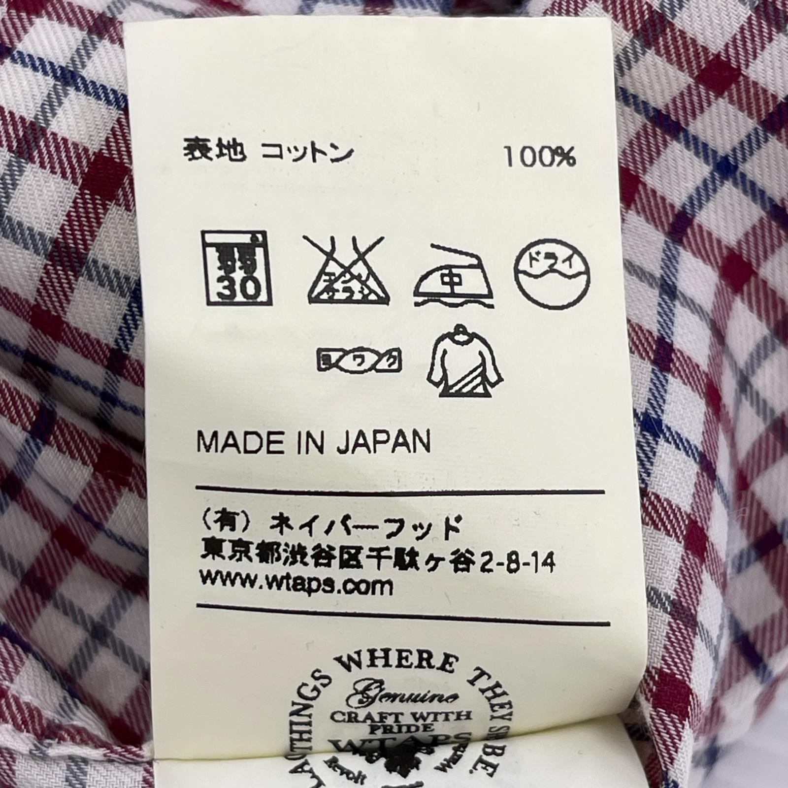長袖シャツ WTAPS ×Thomas Mason チェックシャツ (M) M