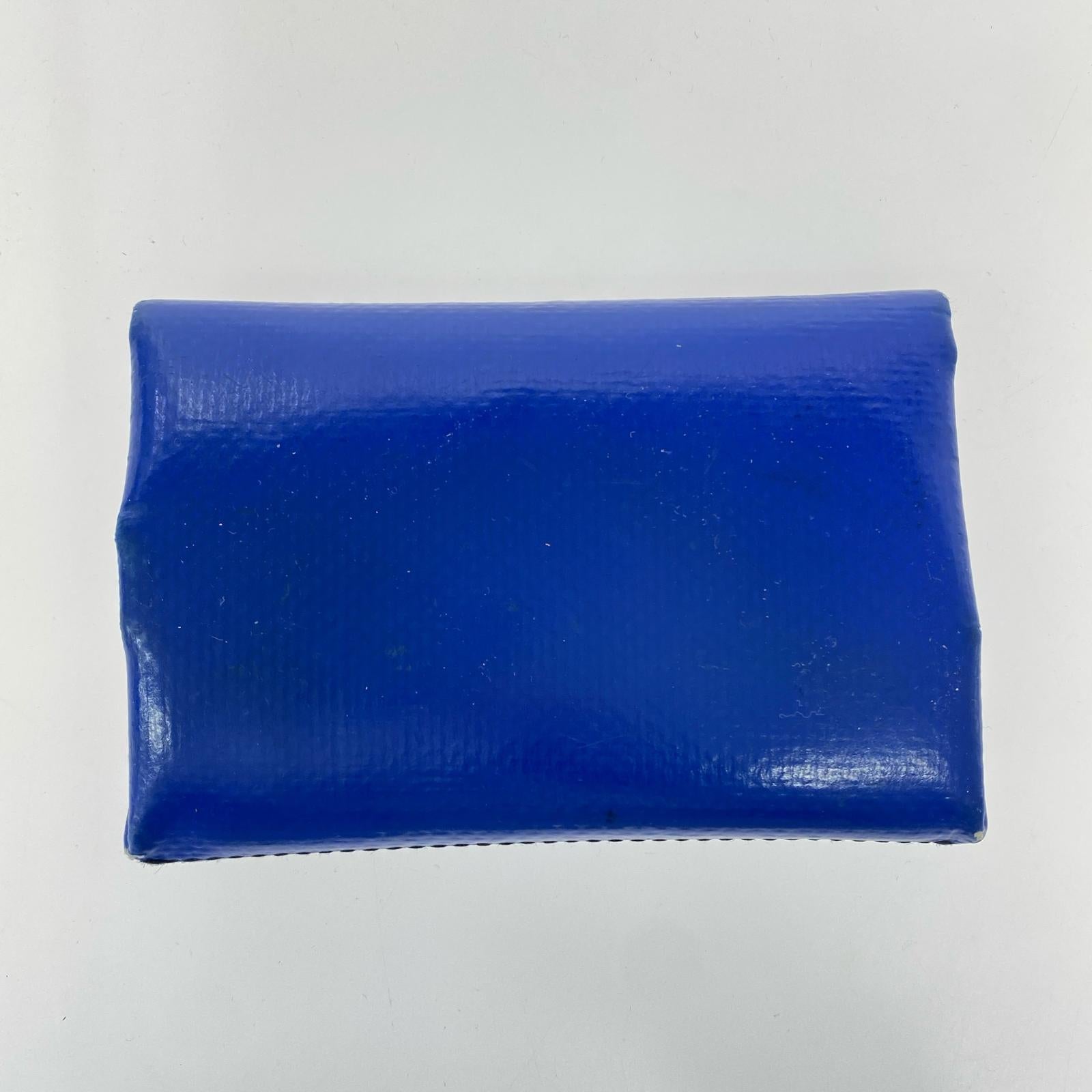 コンパクトウォレット 二つ折り財布 青 ブルー