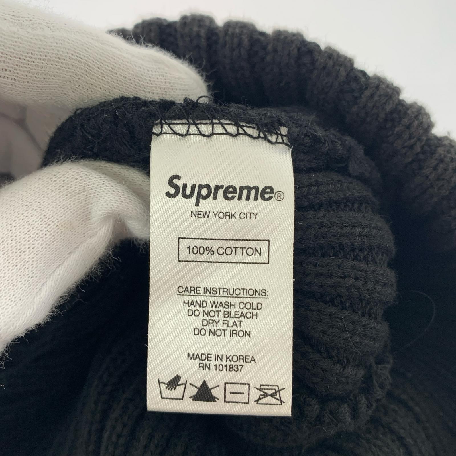 ニットキャップ Small Box Logo Beanie 黒 ブラック