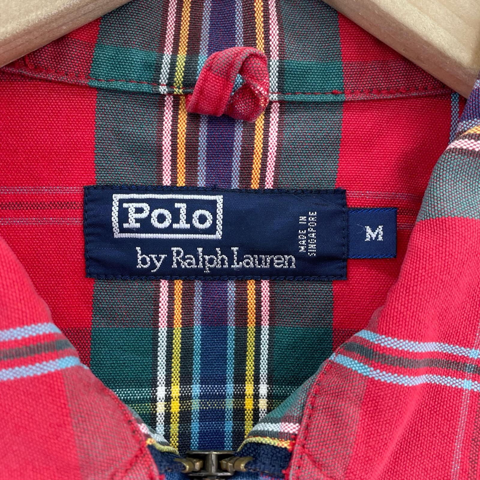 ジャケット POLO SPORTSMAN チェックスイングトップ M M レッド