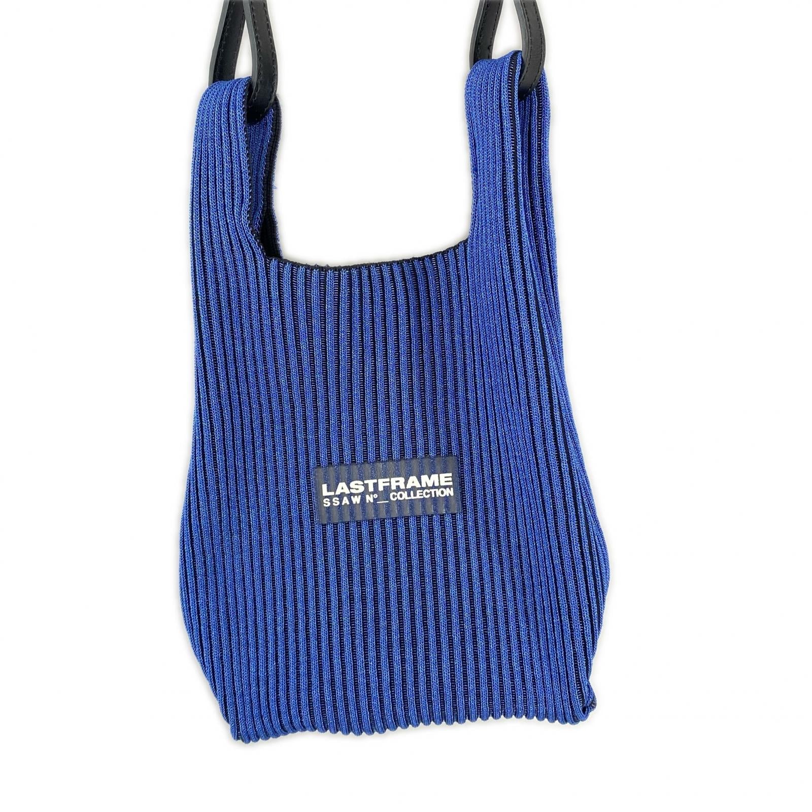 ショルダーバッグ LASTFRAME カラーメタリック マーケットバッグ BLUE ブルー