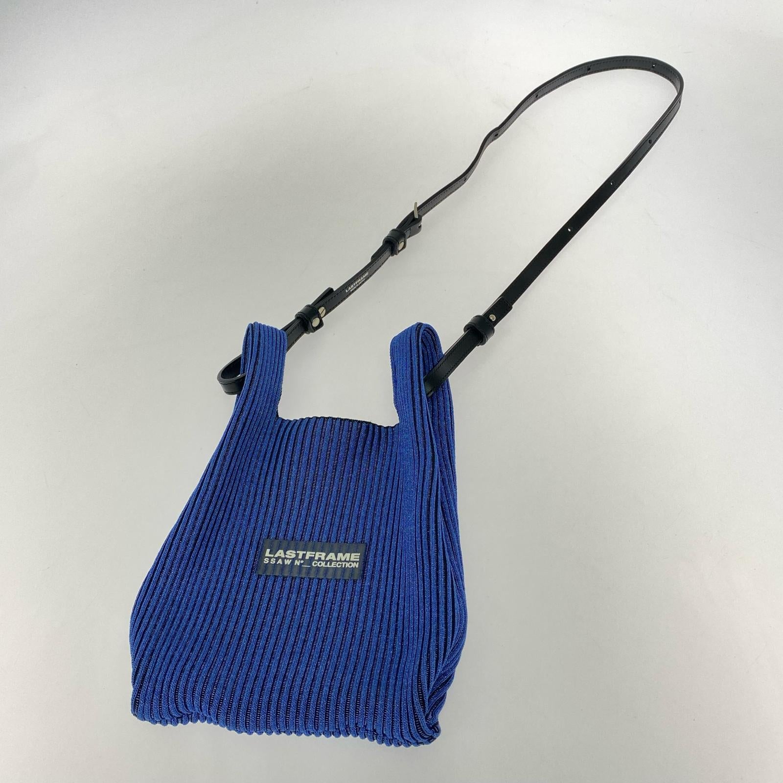 ショルダーバッグ LASTFRAME カラーメタリック マーケットバッグ BLUE ブルー