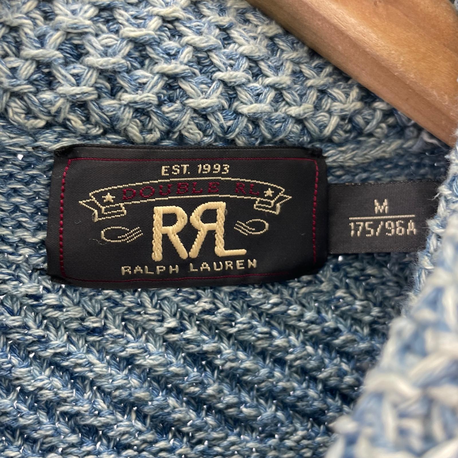 ニット RRL インディゴショールカラーニット M ブルー M ブルー