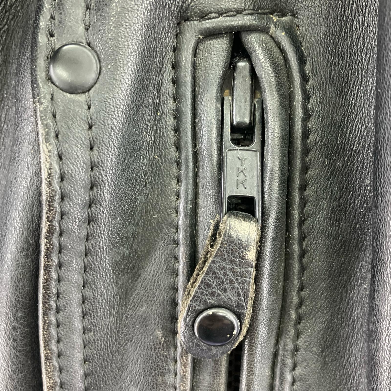 レザージャケット KADOYA K's LEATHER×AKIRA サイバージャック カプセルロゴ M ブラック
