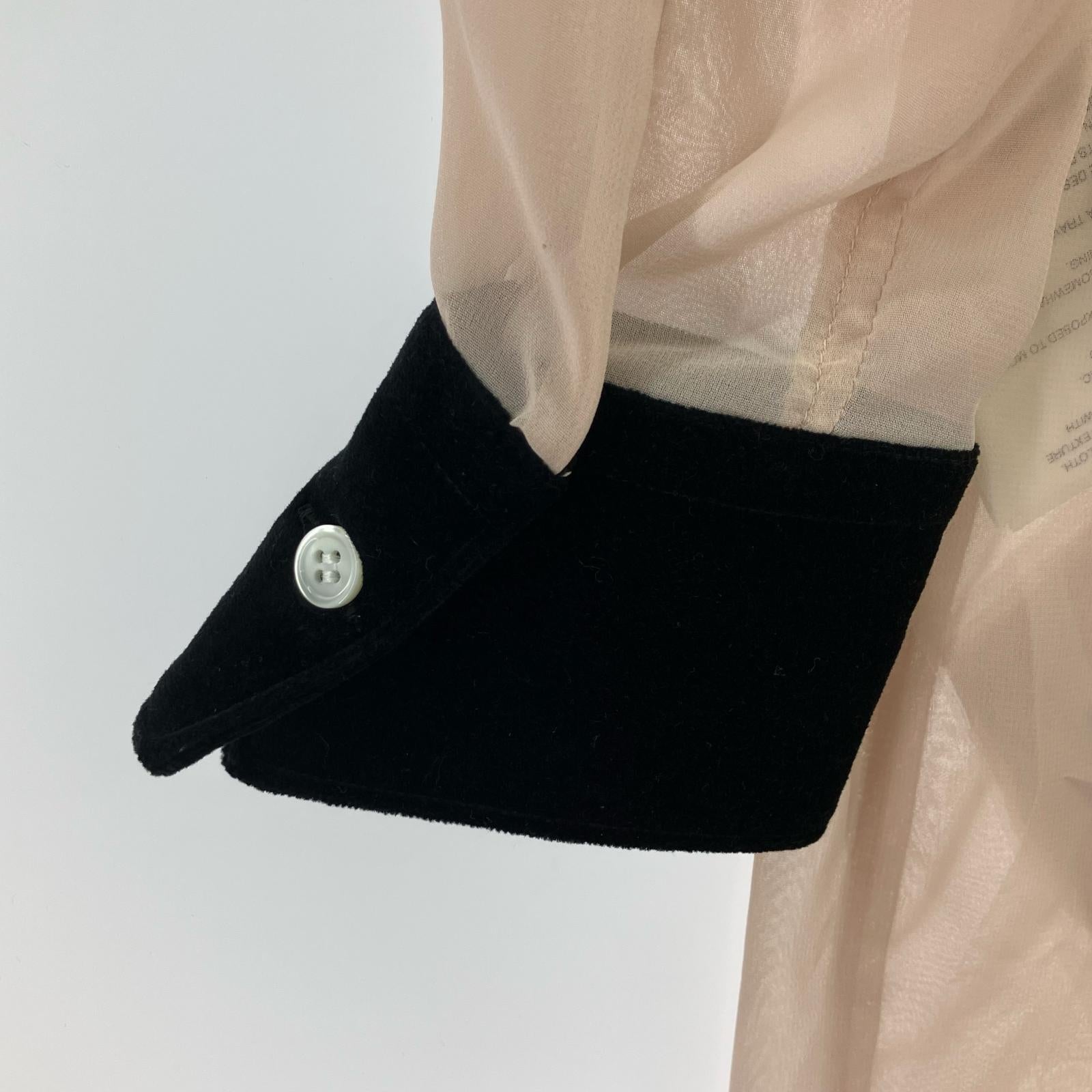 長袖シャツ 25AW フリルシアーロングシャツ S