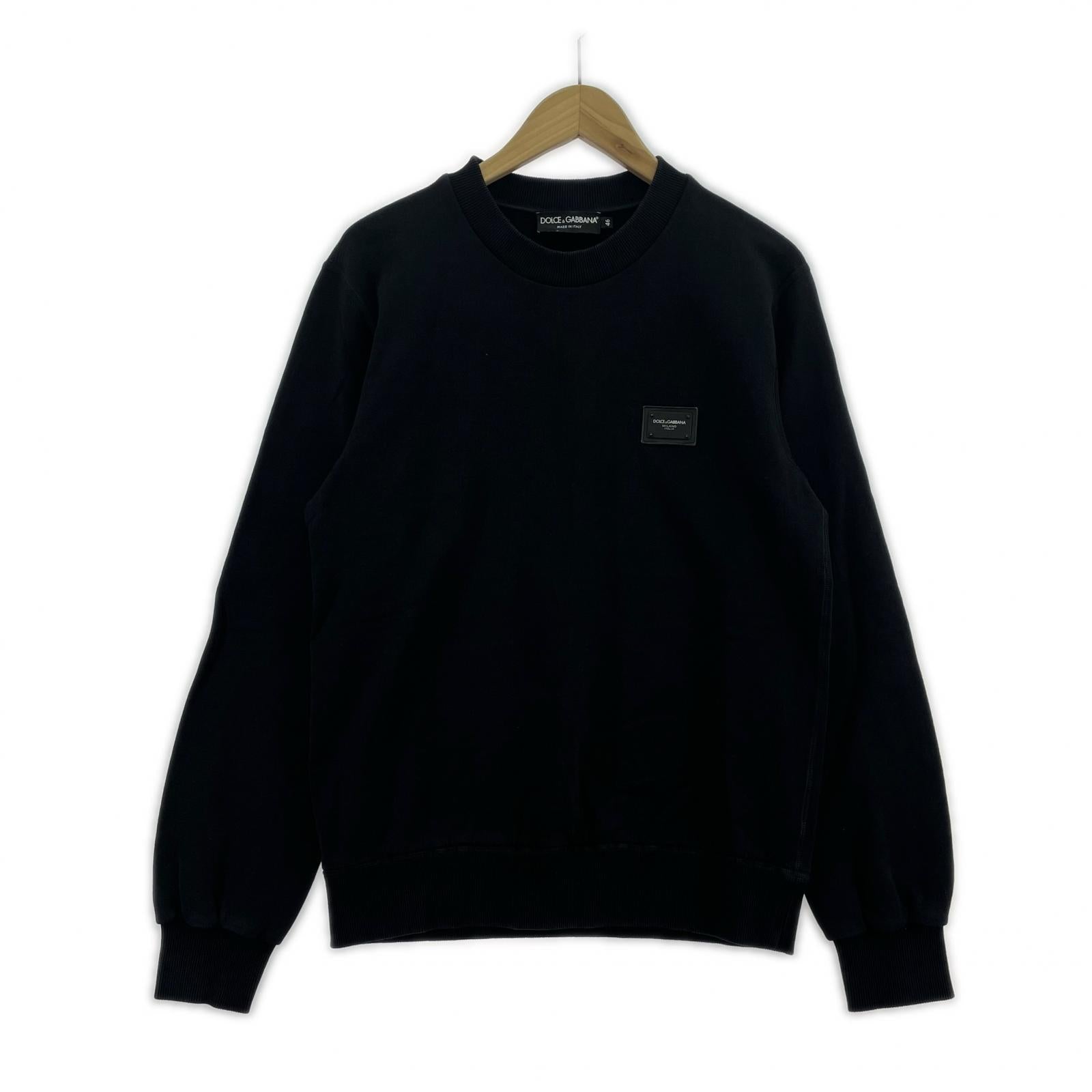 スウェット DOLCE&GABBANA スモールロゴ クルーネックスウェット 46 ブラック 46 ブラック