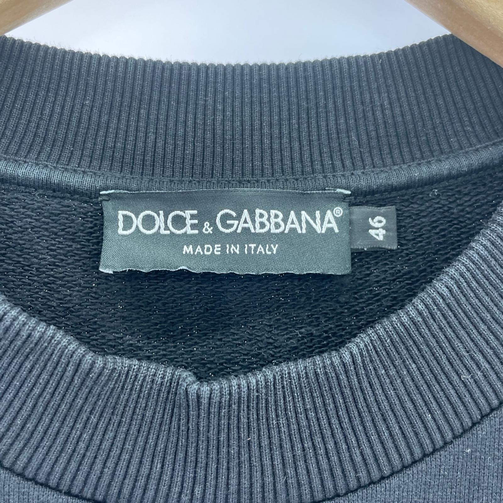 スウェット DOLCE&GABBANA スモールロゴ クルーネックスウェット 46 ブラック 46 ブラック
