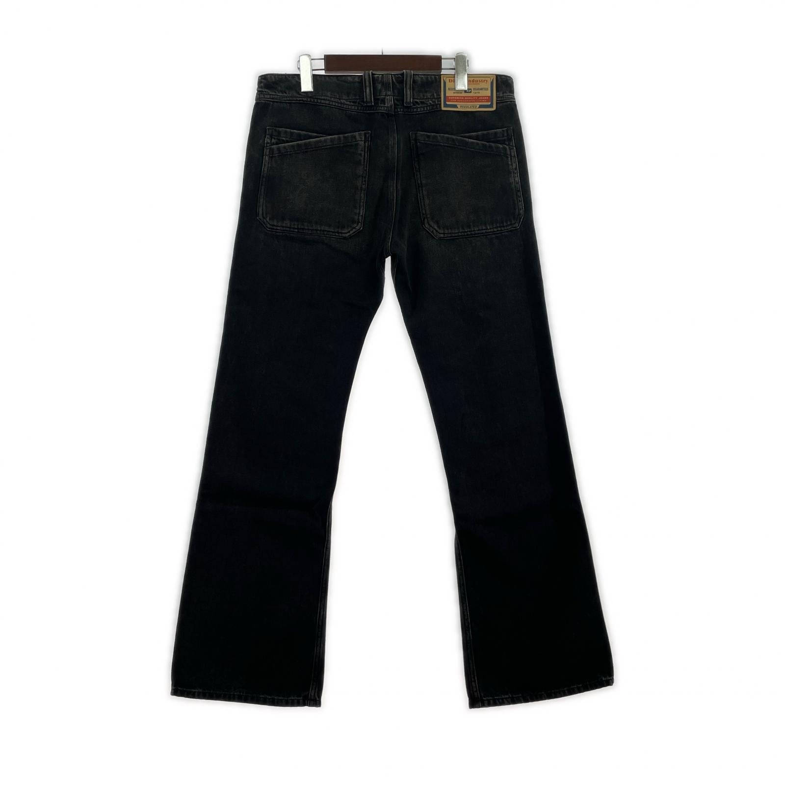 デニムパンツ DIESEL D-MOORIX ブラックデニムブッシュパンツ 32 ブラック 32 ブラック