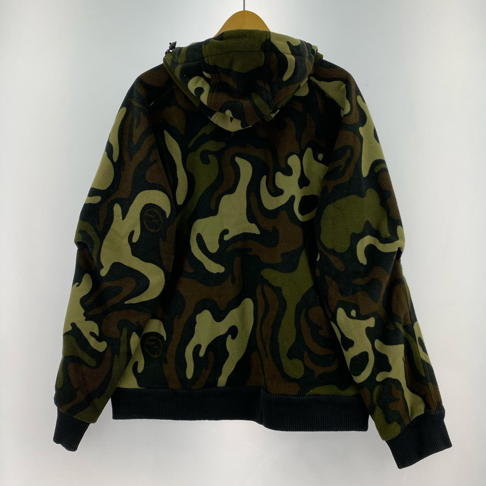 スウェット カモフラ ハーフジップ フリース (M) M