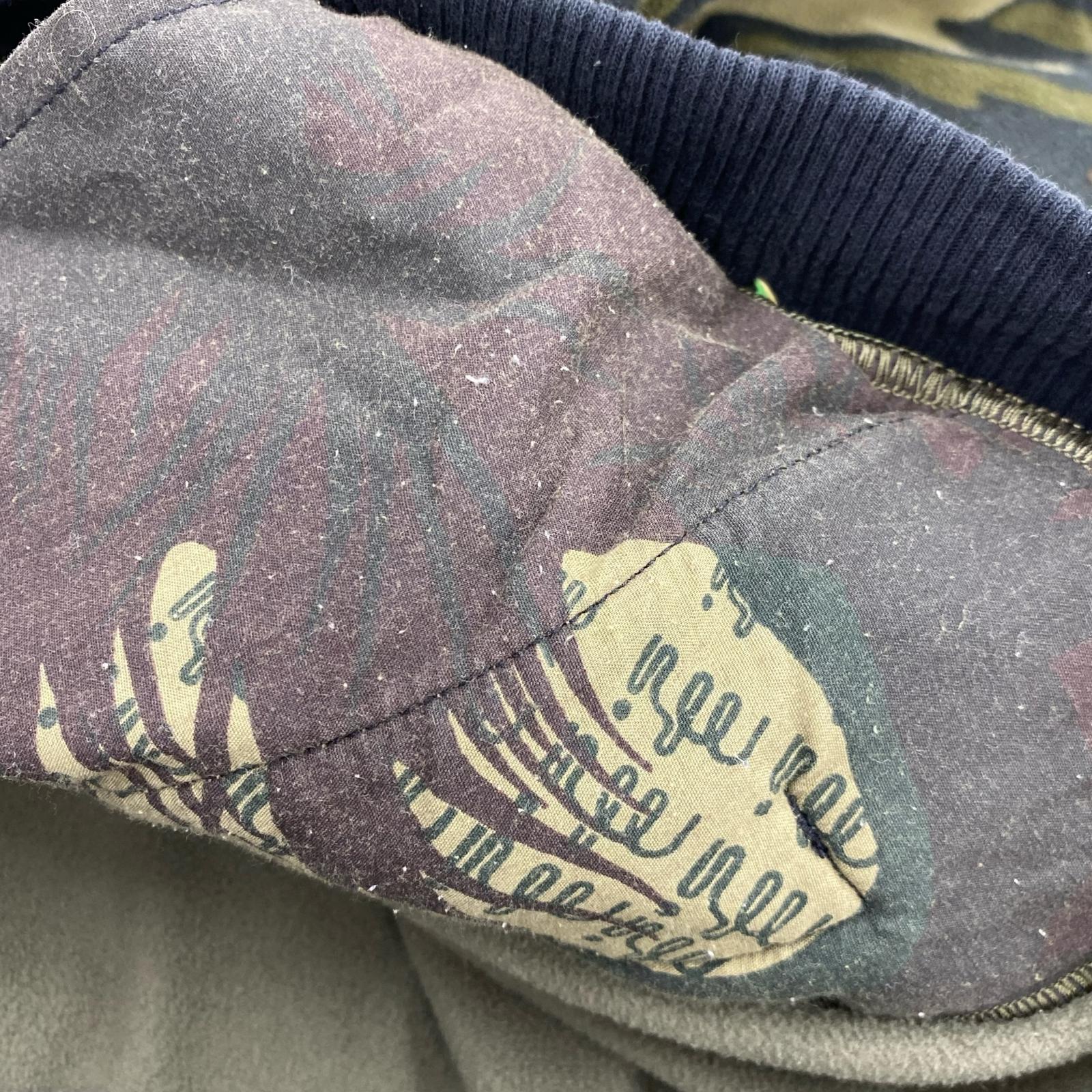 スウェット カモフラ ハーフジップ フリース (M) M