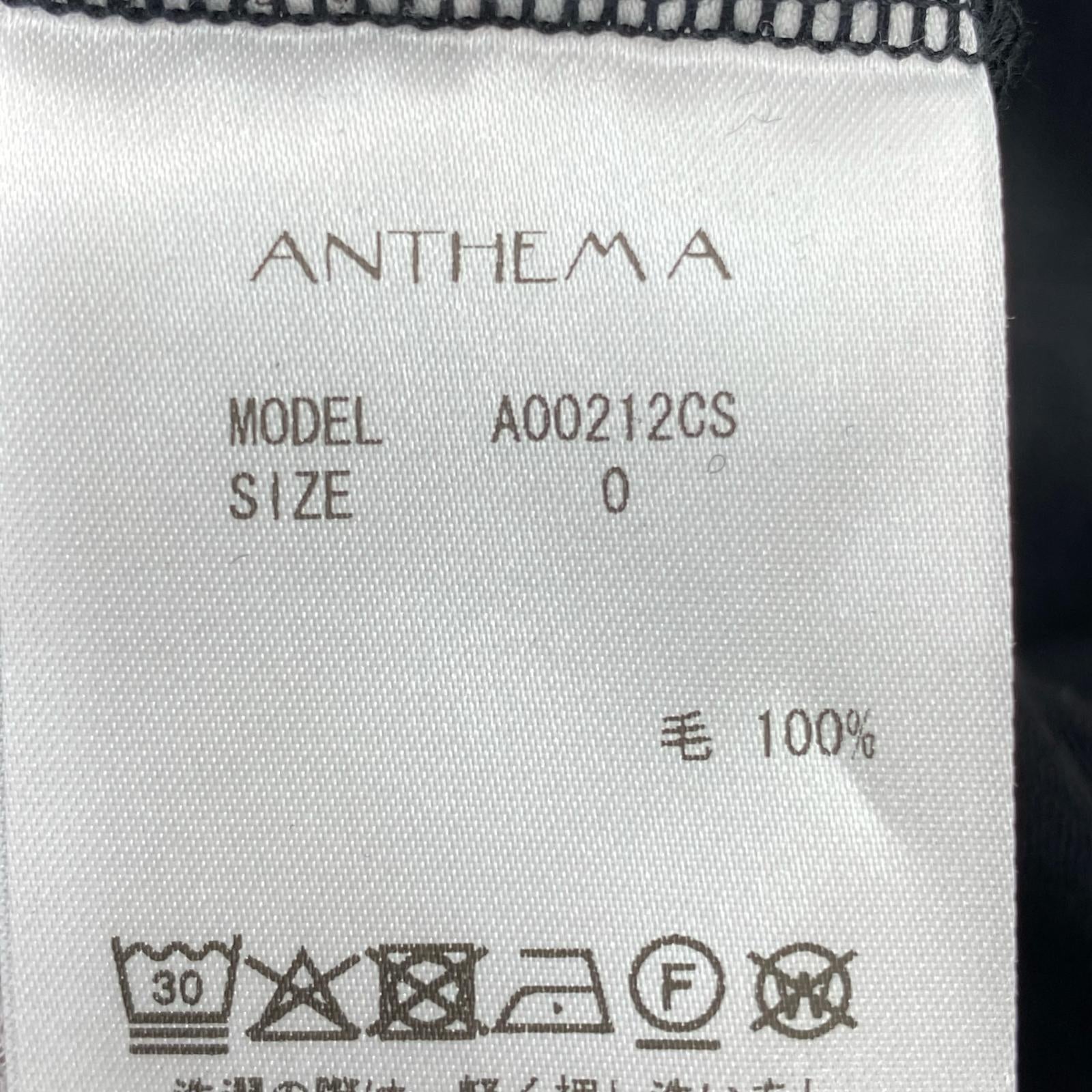 ジャケット ANTHEM A LINKING PATTERN WASHABLE WOOL JERSEY ニットソー 0 ブラック 0 ブラック