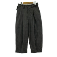 パンツ Saxony wool wide cropped pt/1/グレンチェック/24aw pt-2 1