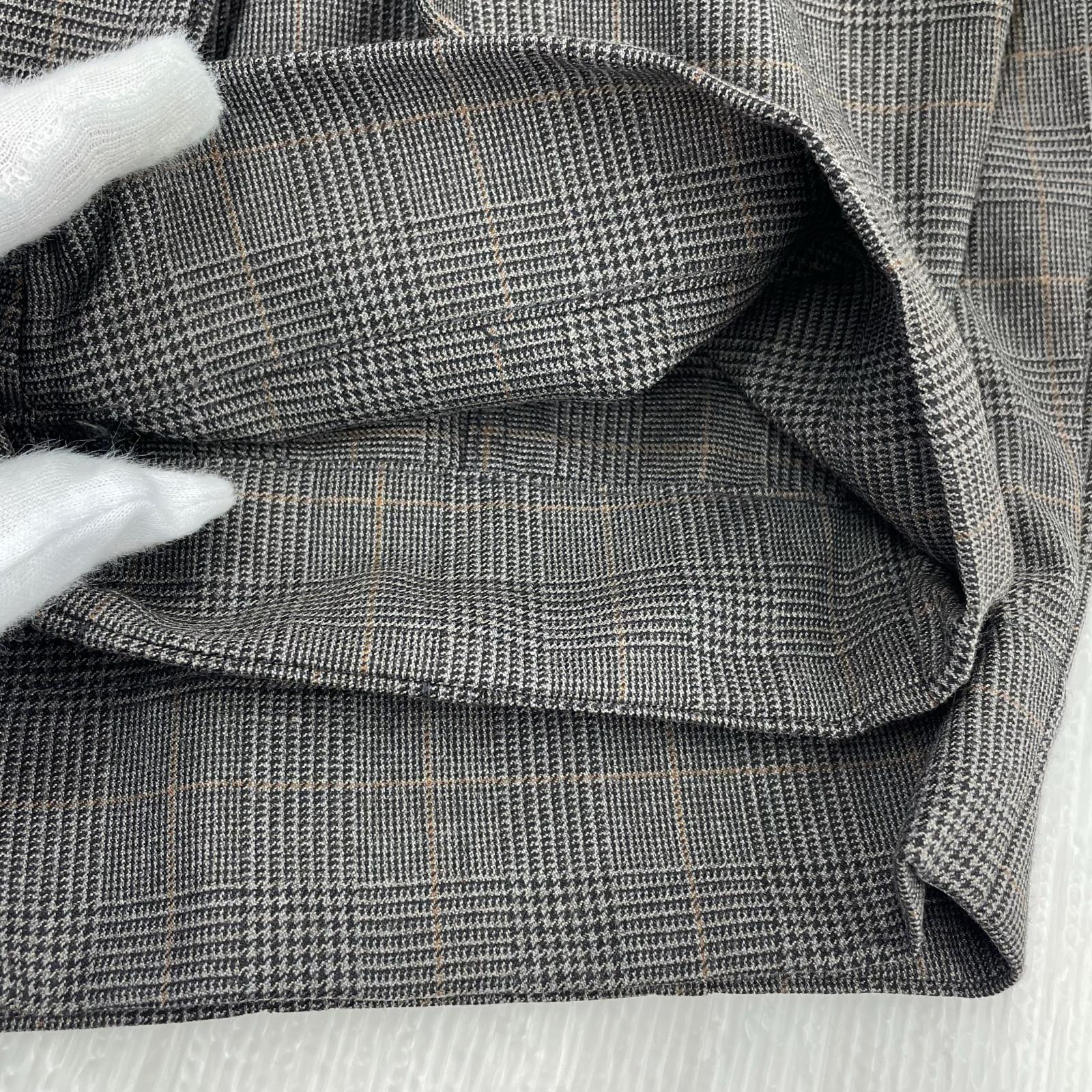 パンツ Saxony wool wide cropped pt/1/グレンチェック/24aw pt-2 1