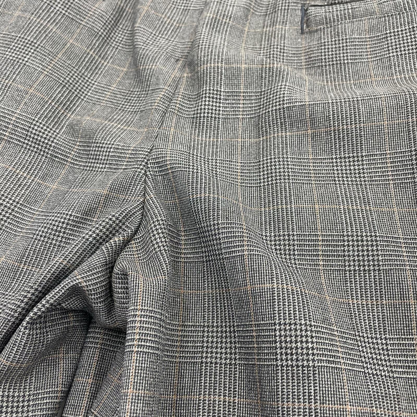 パンツ Saxony wool wide cropped pt/1/グレンチェック/24aw pt-2 1