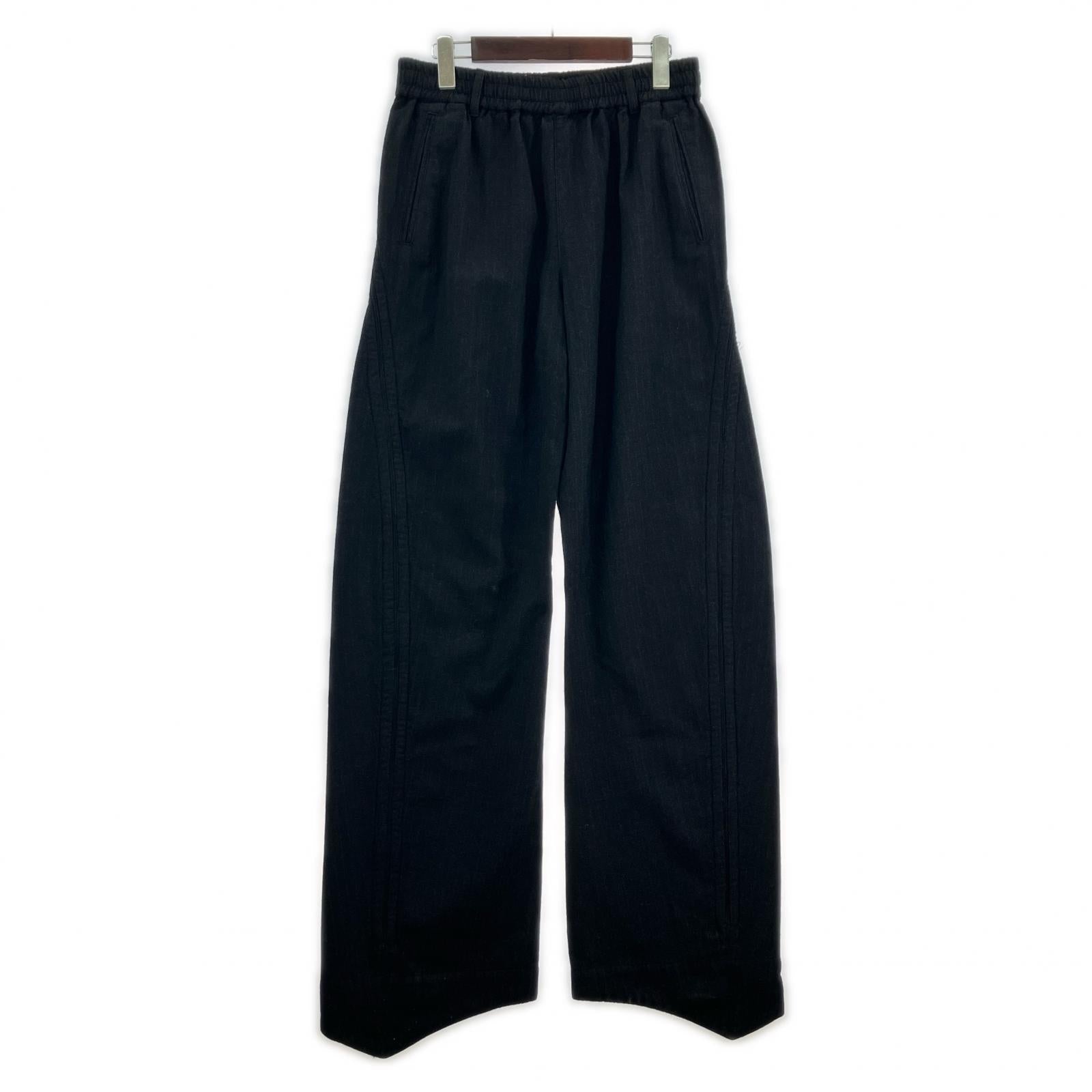 パンツ WASHED DRAW CODE TROUSERS CHARCOAL (2) 2 ブラック