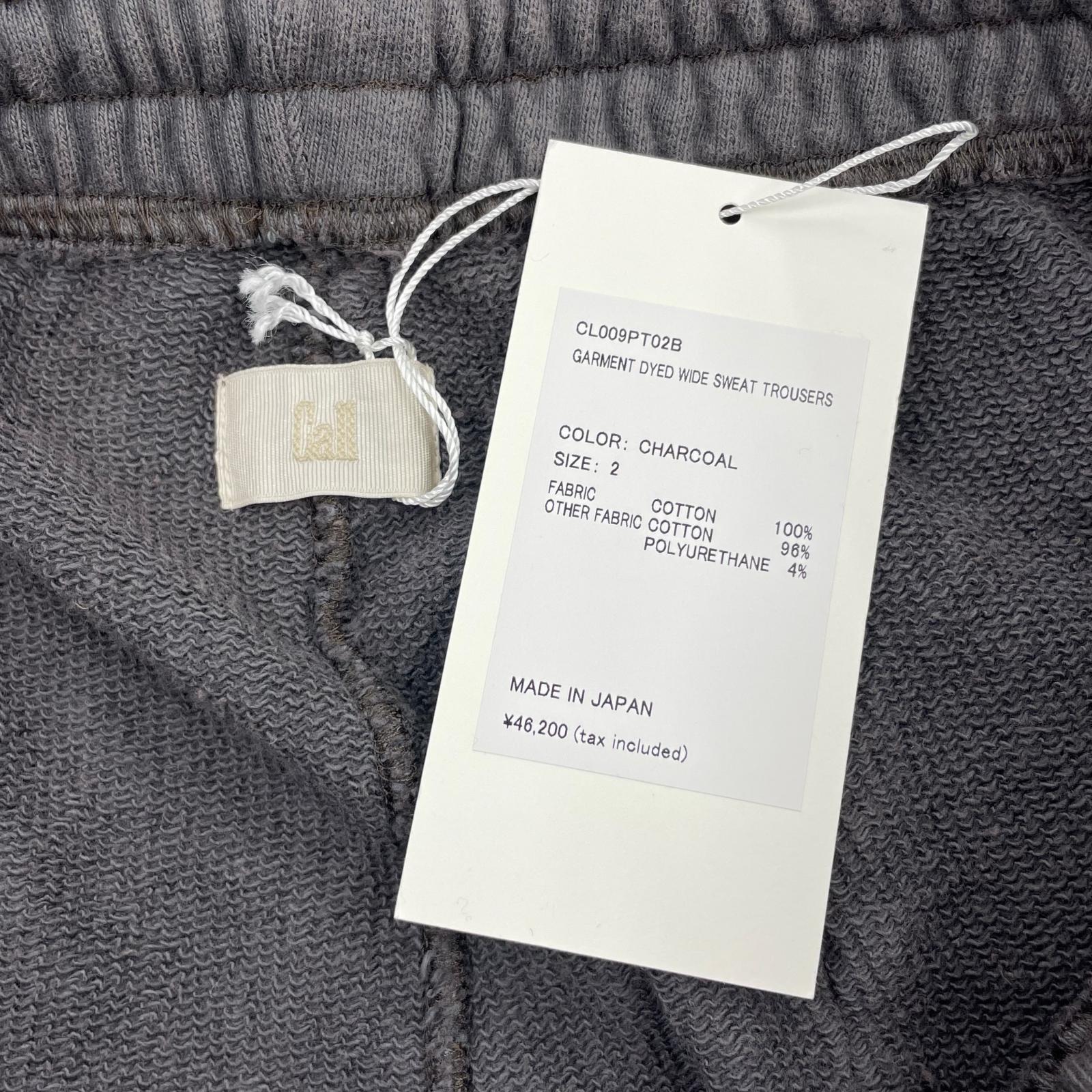 パンツ GARMENT DYED WIDE SWEAT TROUSERS (2) 2 グレー