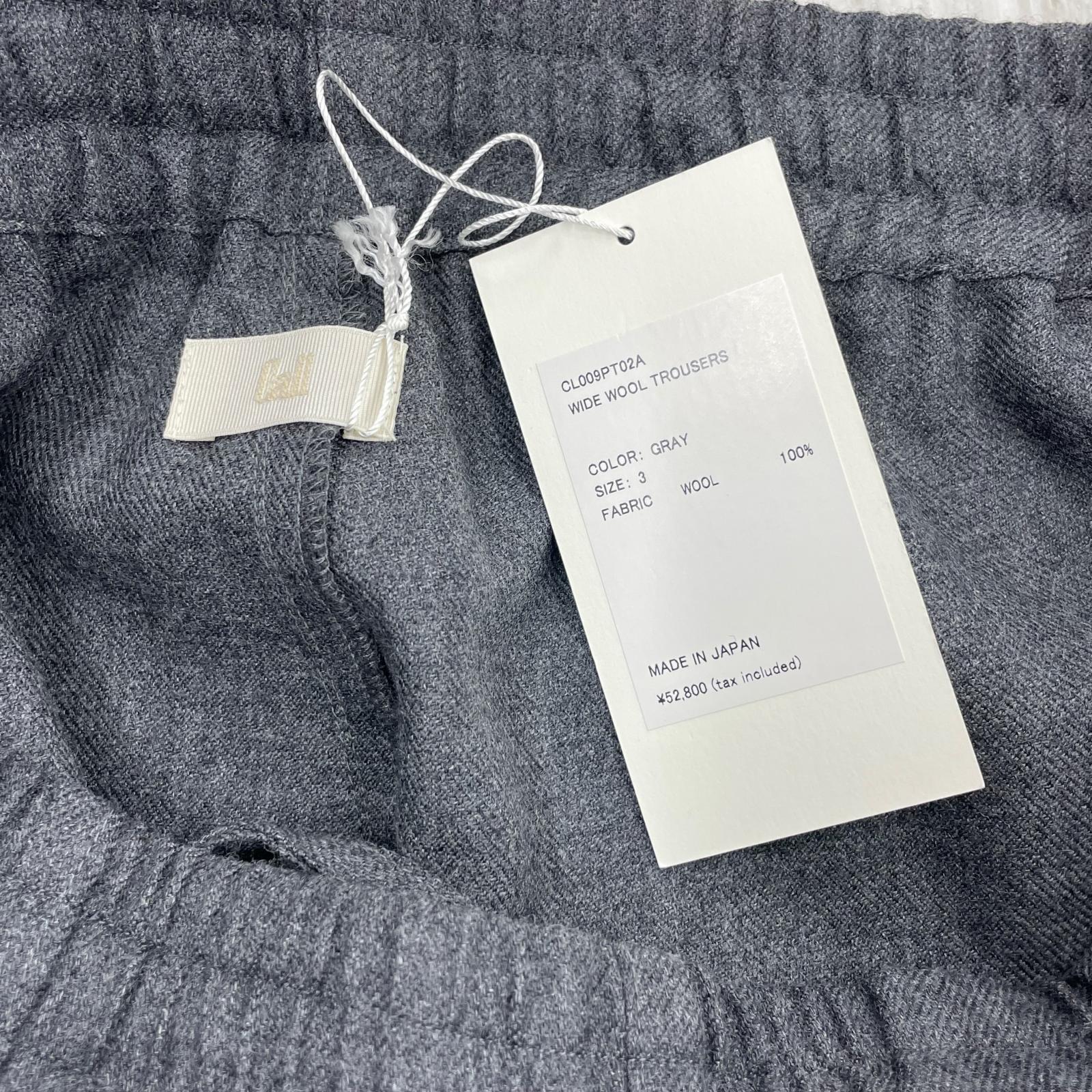 パンツ WIDE WOOLTROUSERS (3) 3 グレー
