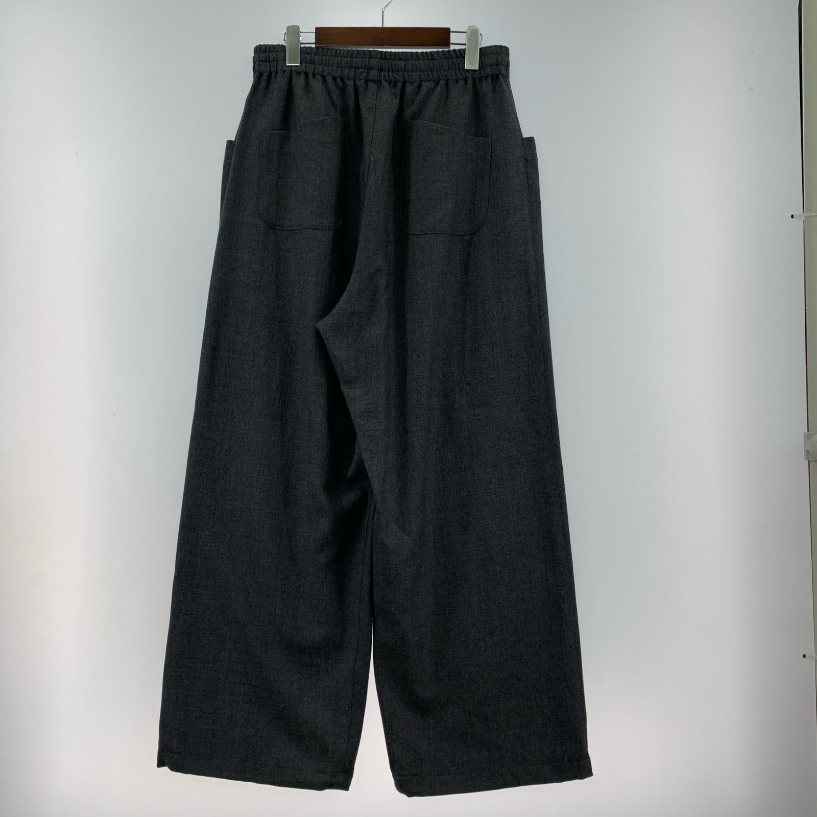 パンツ 25AW WIDE WOOL TROUSERS グレー (2) 2 グレー