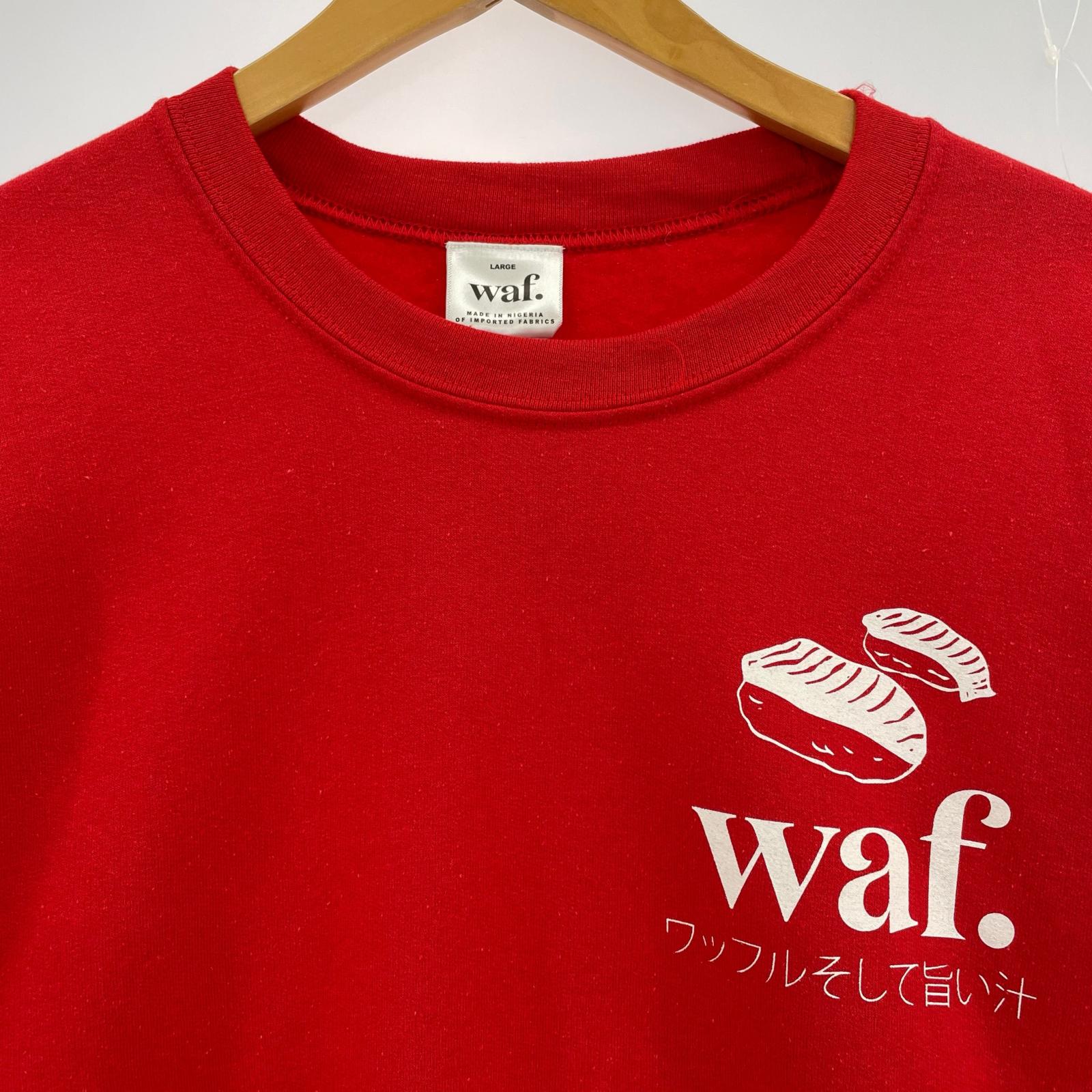 スウェット waf. 赤 (L) L レッド