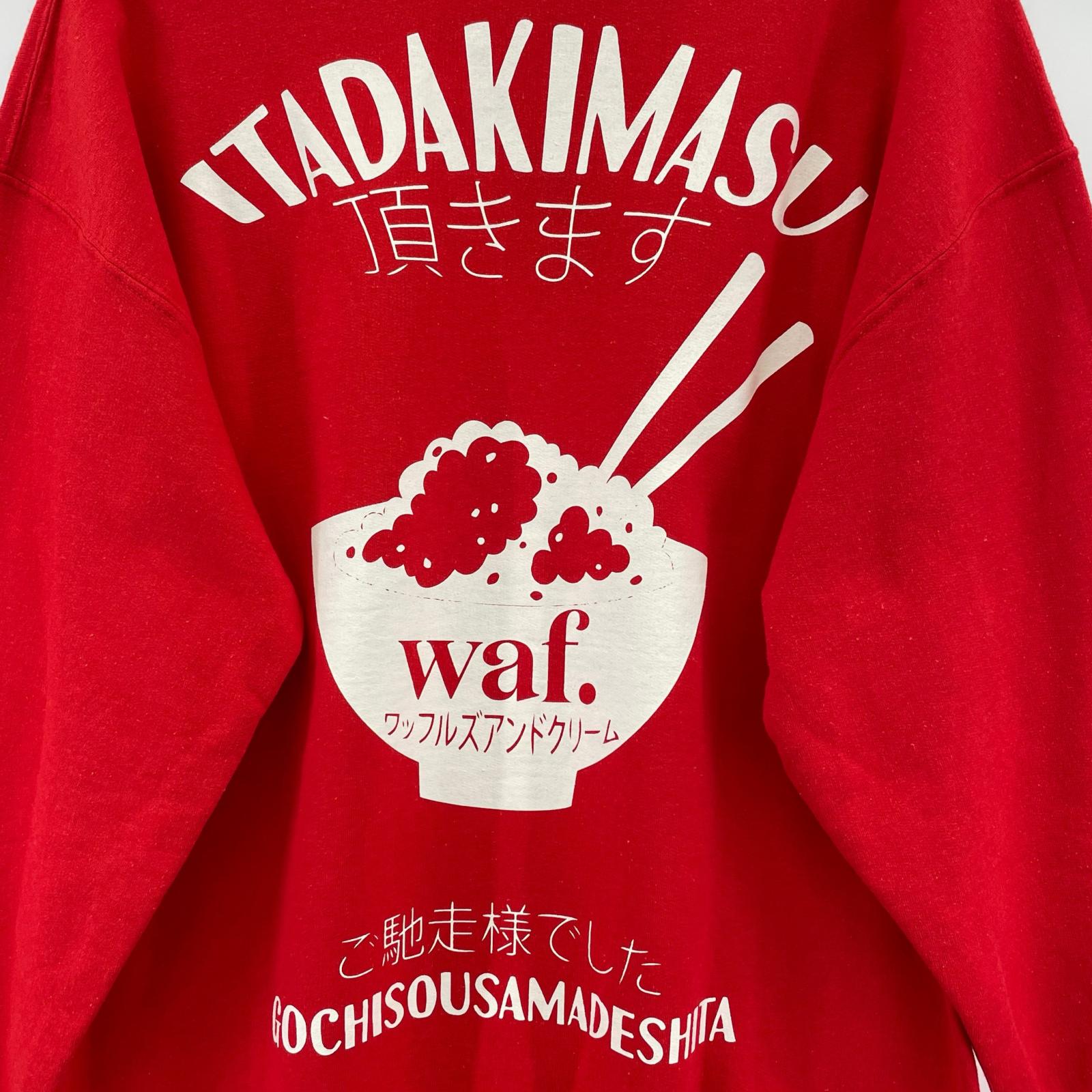 スウェット waf. 赤 (L) L レッド