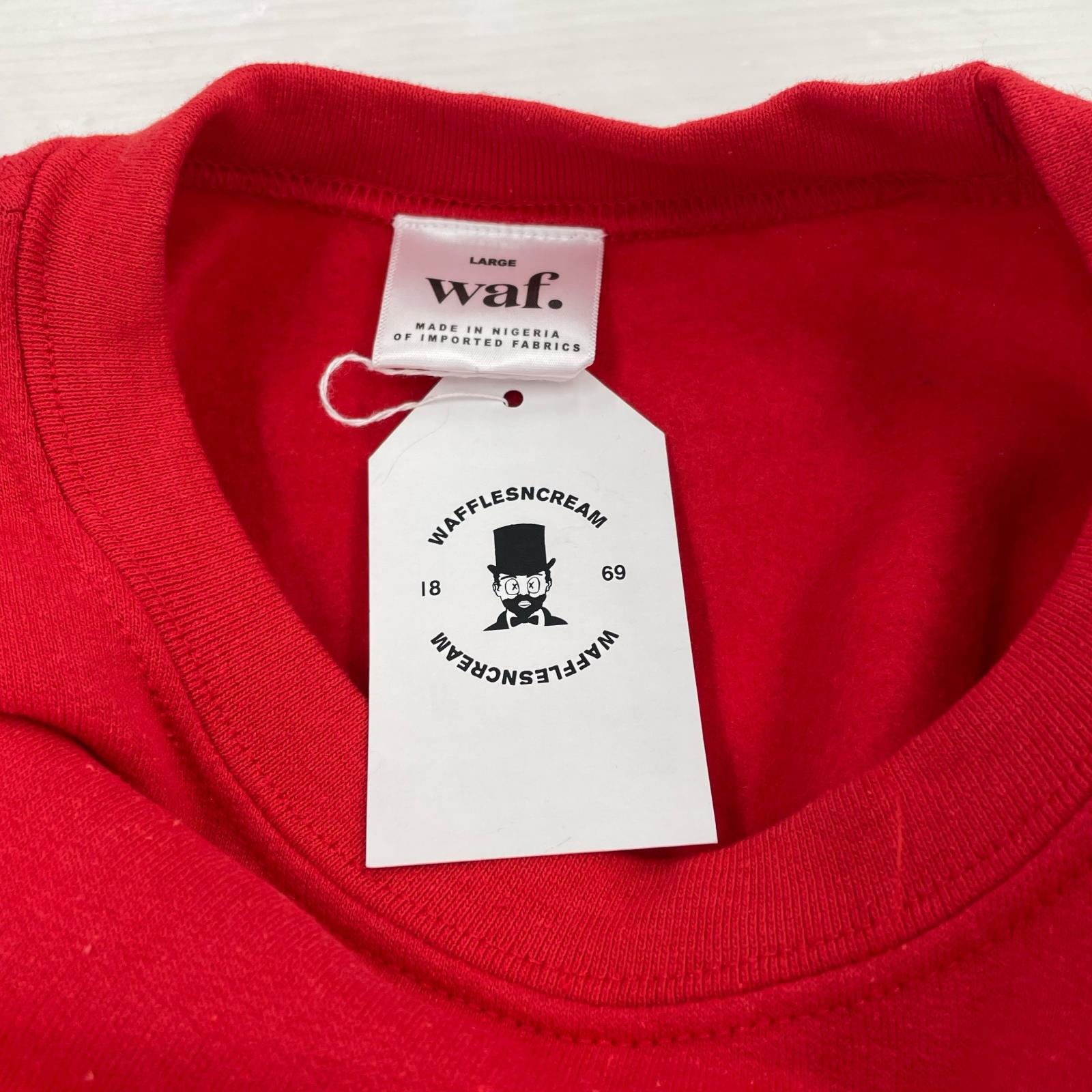スウェット waf. 赤 (L) L レッド