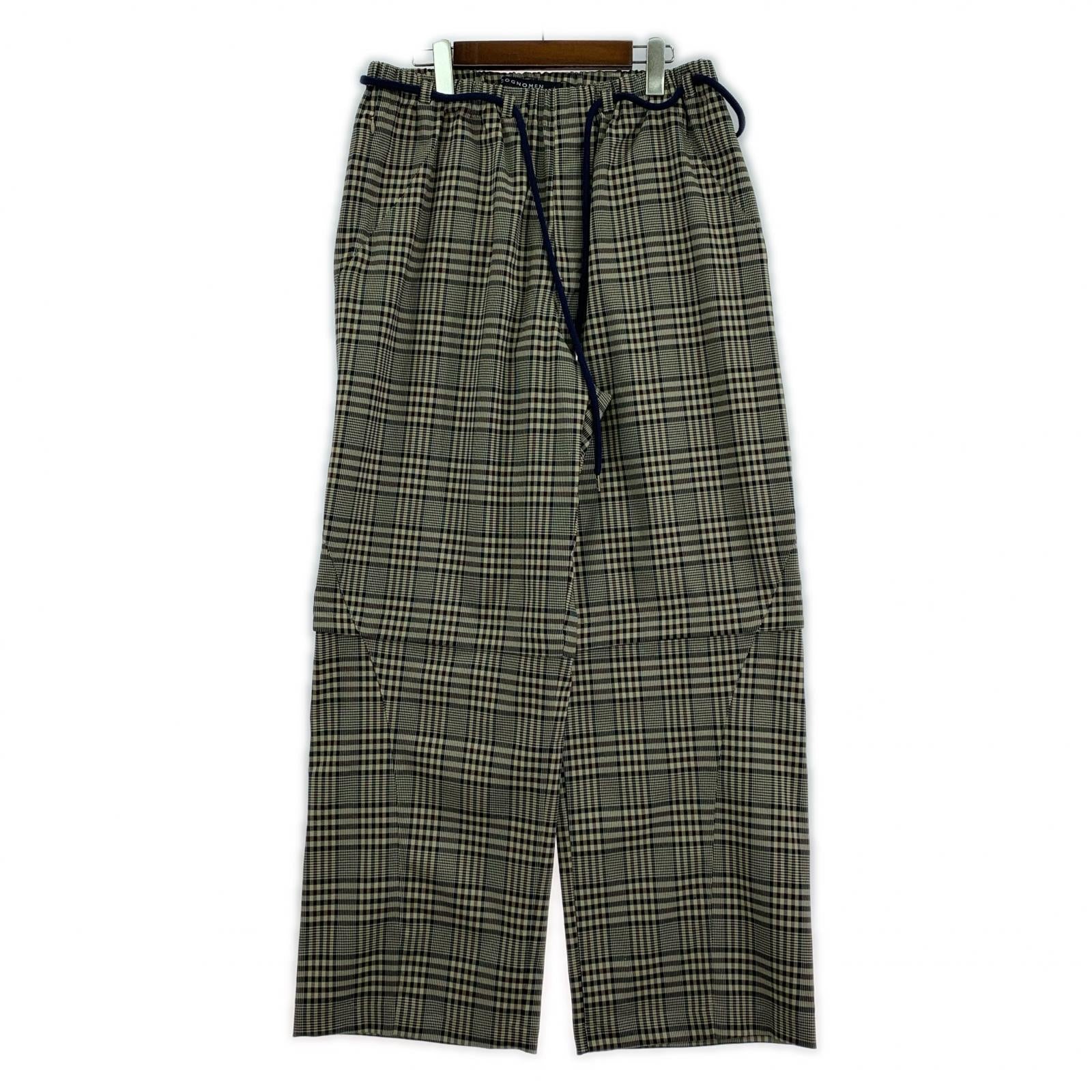 パンツ DETACHABLE PANTS L BEIGE チェック L