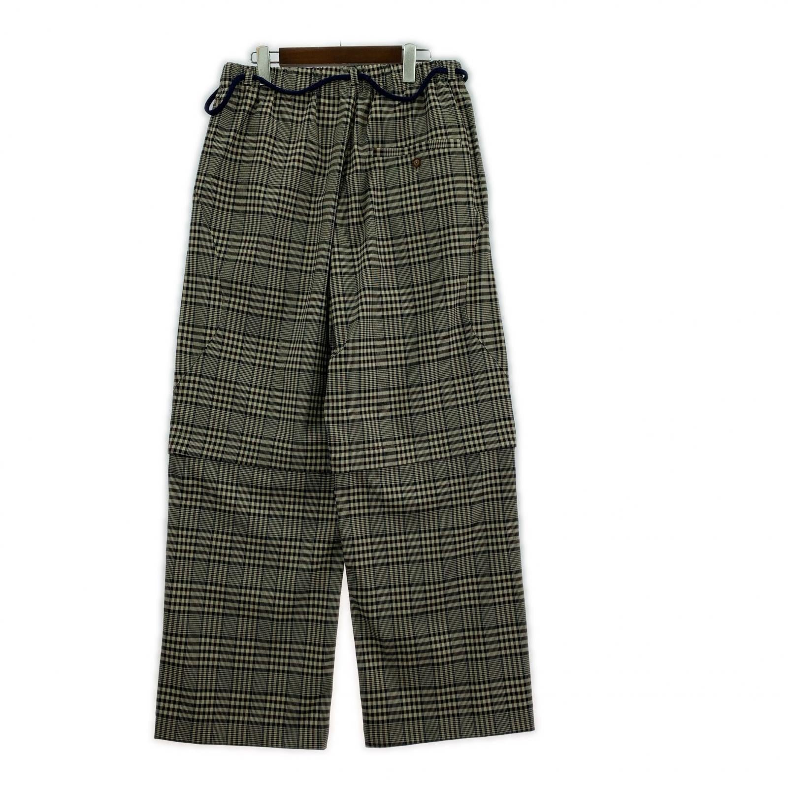 パンツ DETACHABLE PANTS L BEIGE チェック L
