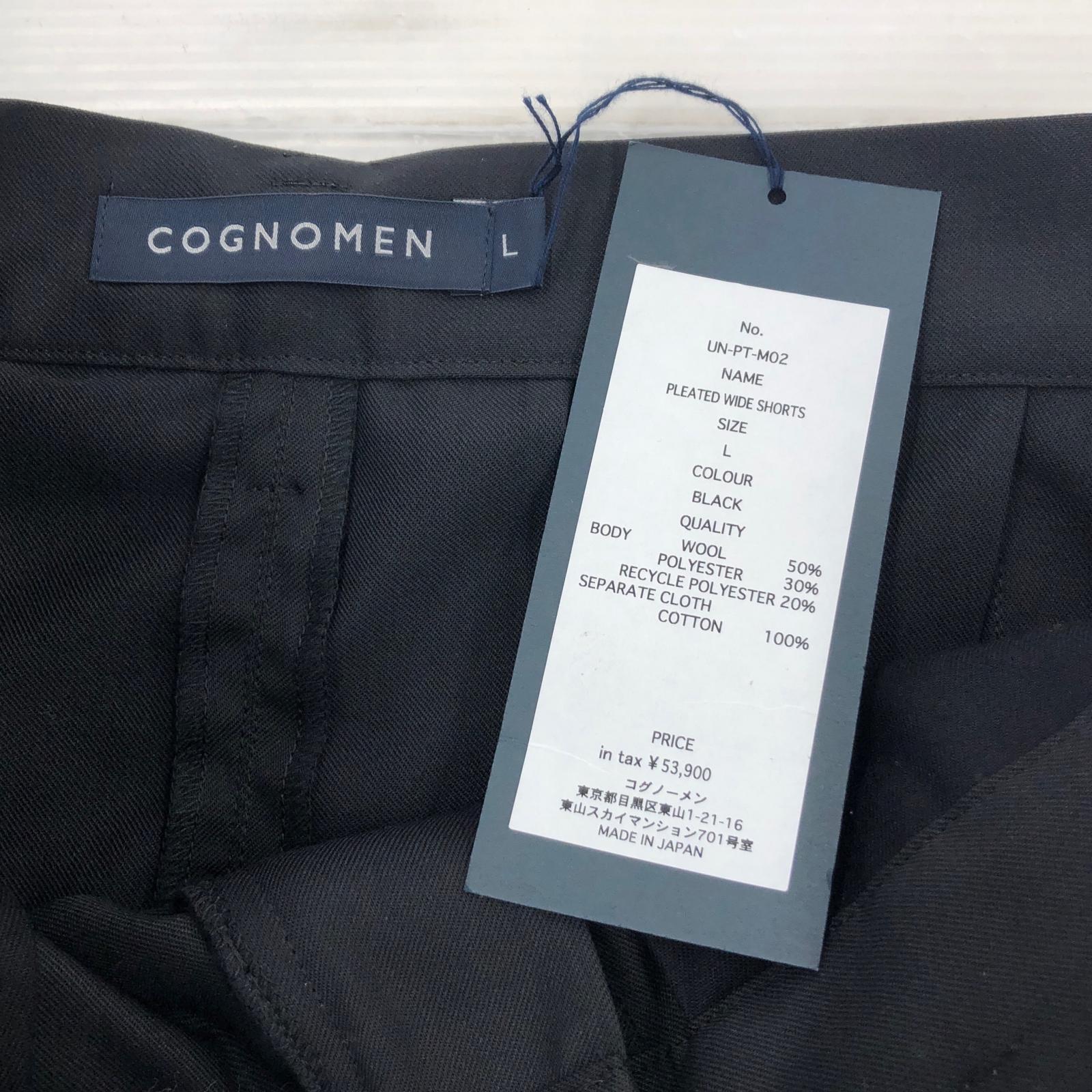 ショートパンツ COGNOMEN プリーツショーツ L ブラック