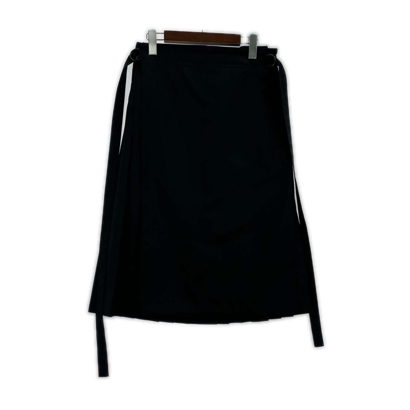 スカート 24AW PLEATED SKIRT (M) M ブラック