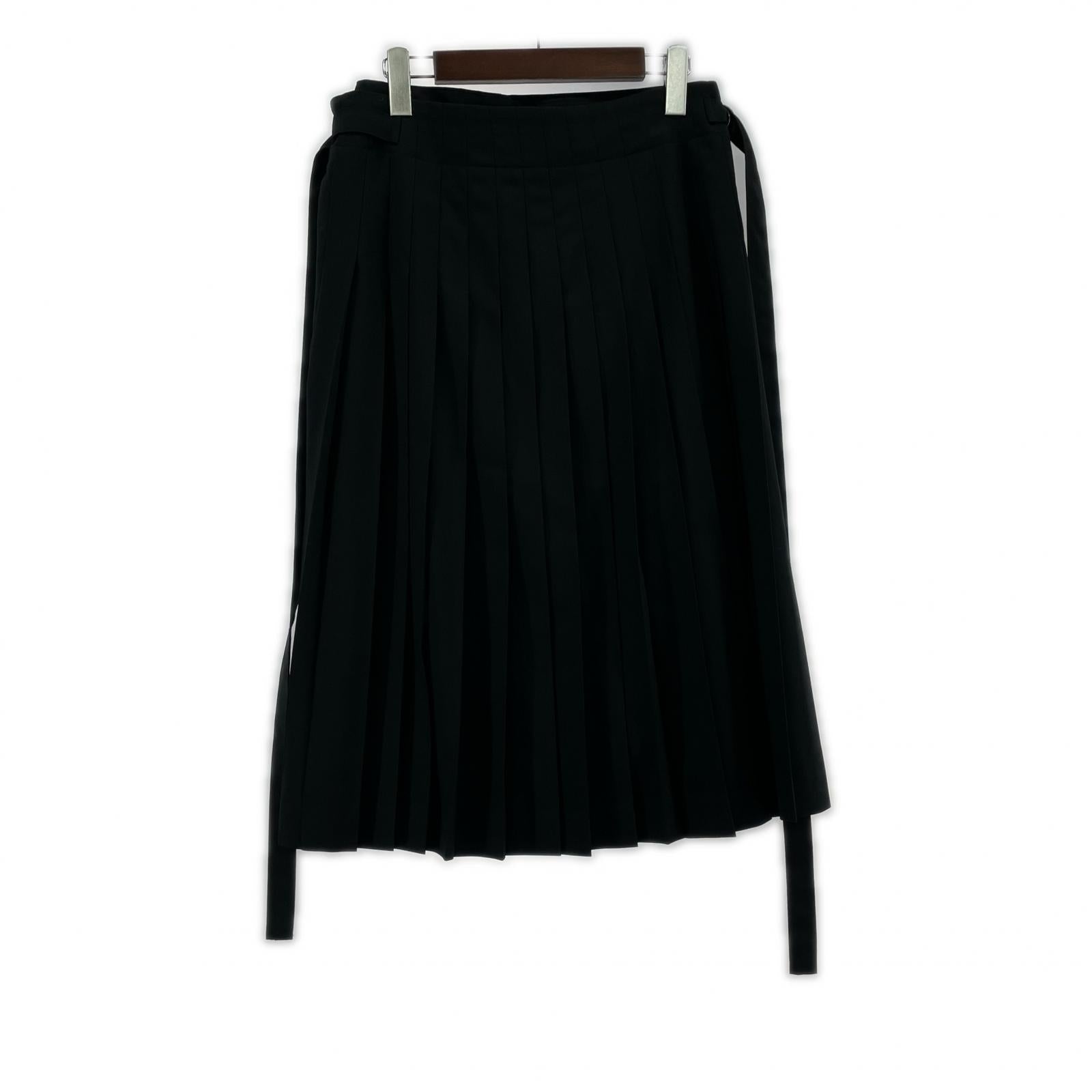 スカート 24AW PLEATED SKIRT (M) M ブラック