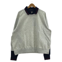 スウェット UNIFORM LAYERED SWEAT SHIRT (L) WHT L グレー