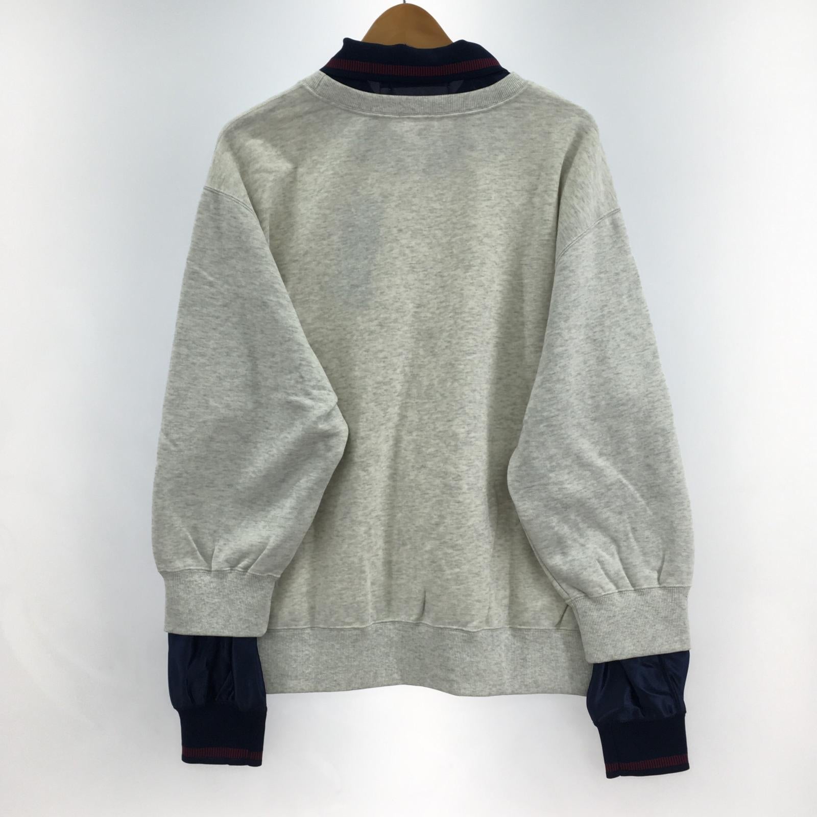 スウェット UNIFORM LAYERED SWEAT SHIRT (L) WHT L グレー