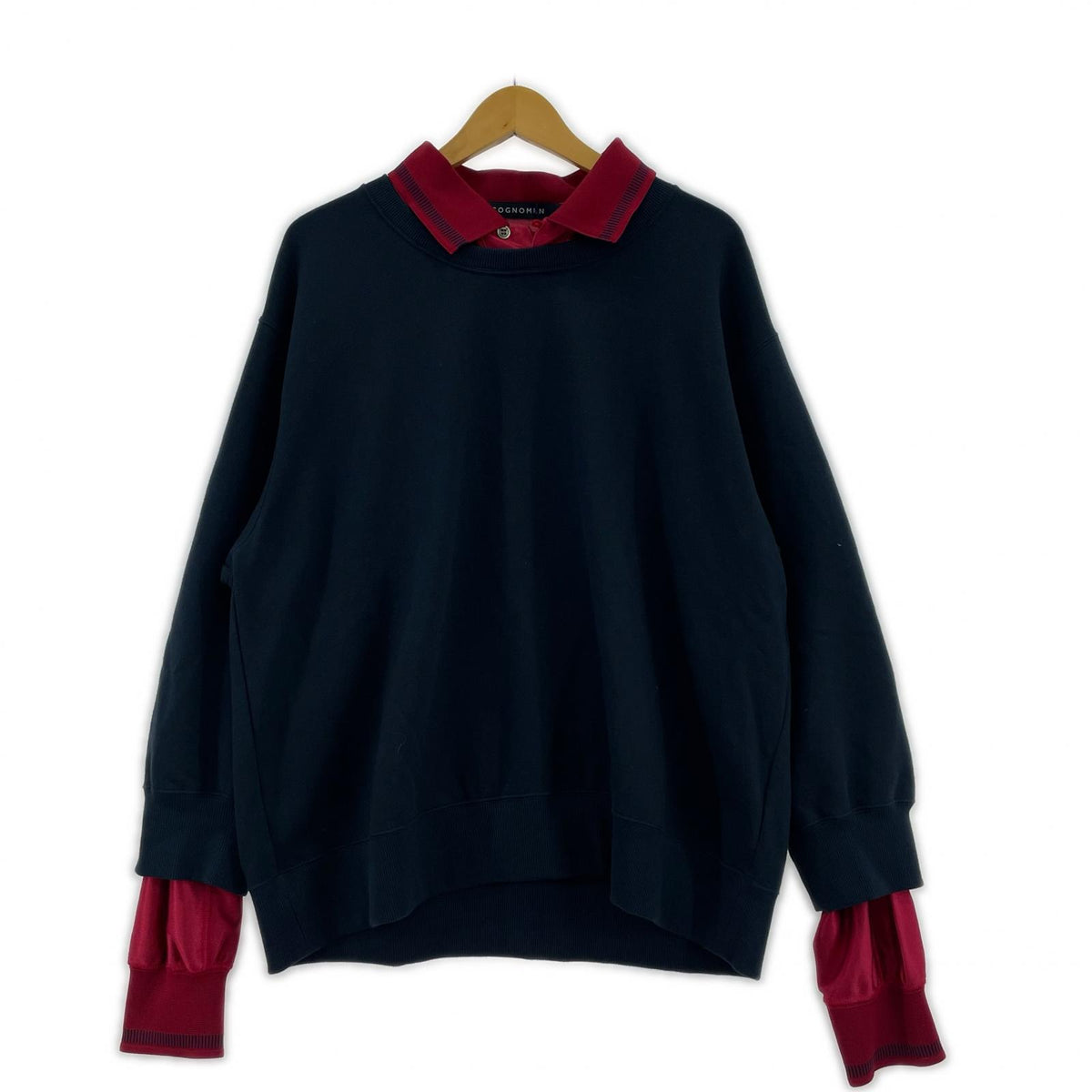 スウェット UNIFORM LAYERED SWAET SHIRT 紺 (M) M ネイビー