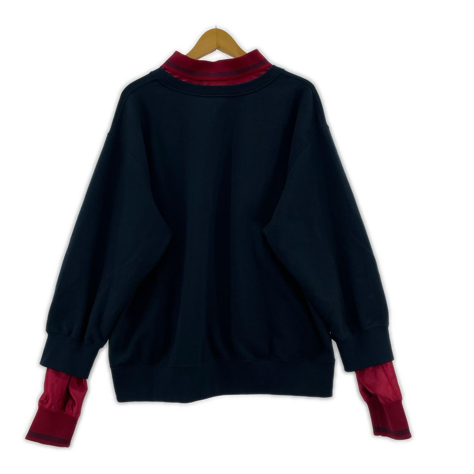スウェット UNIFORM LAYERED SWAET SHIRT 紺 (M) M ネイビー