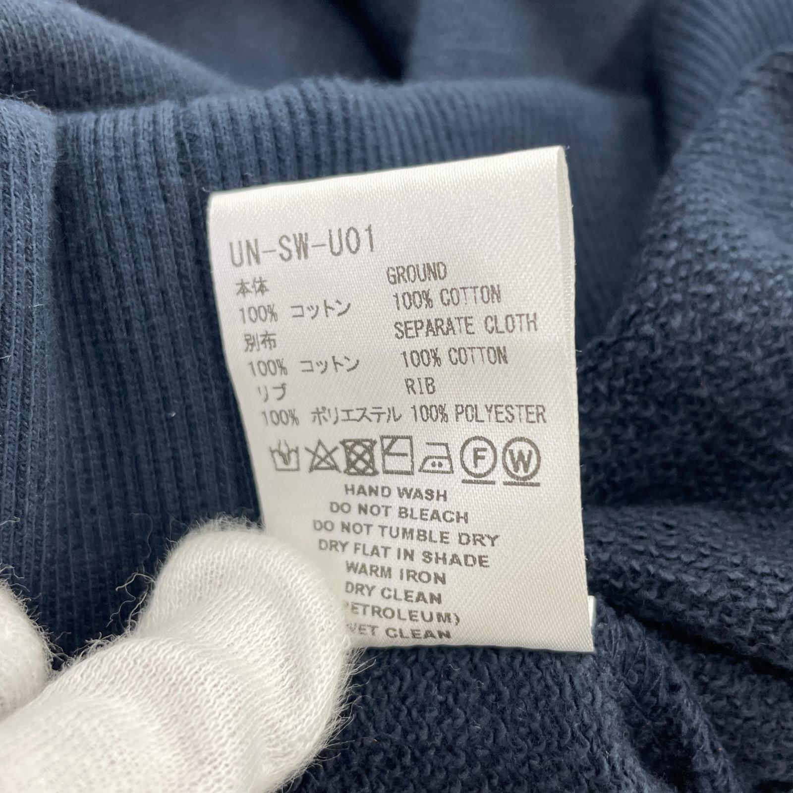 スウェット UNIFORM LAYERED SWAET SHIRT 紺 (M) M ネイビー