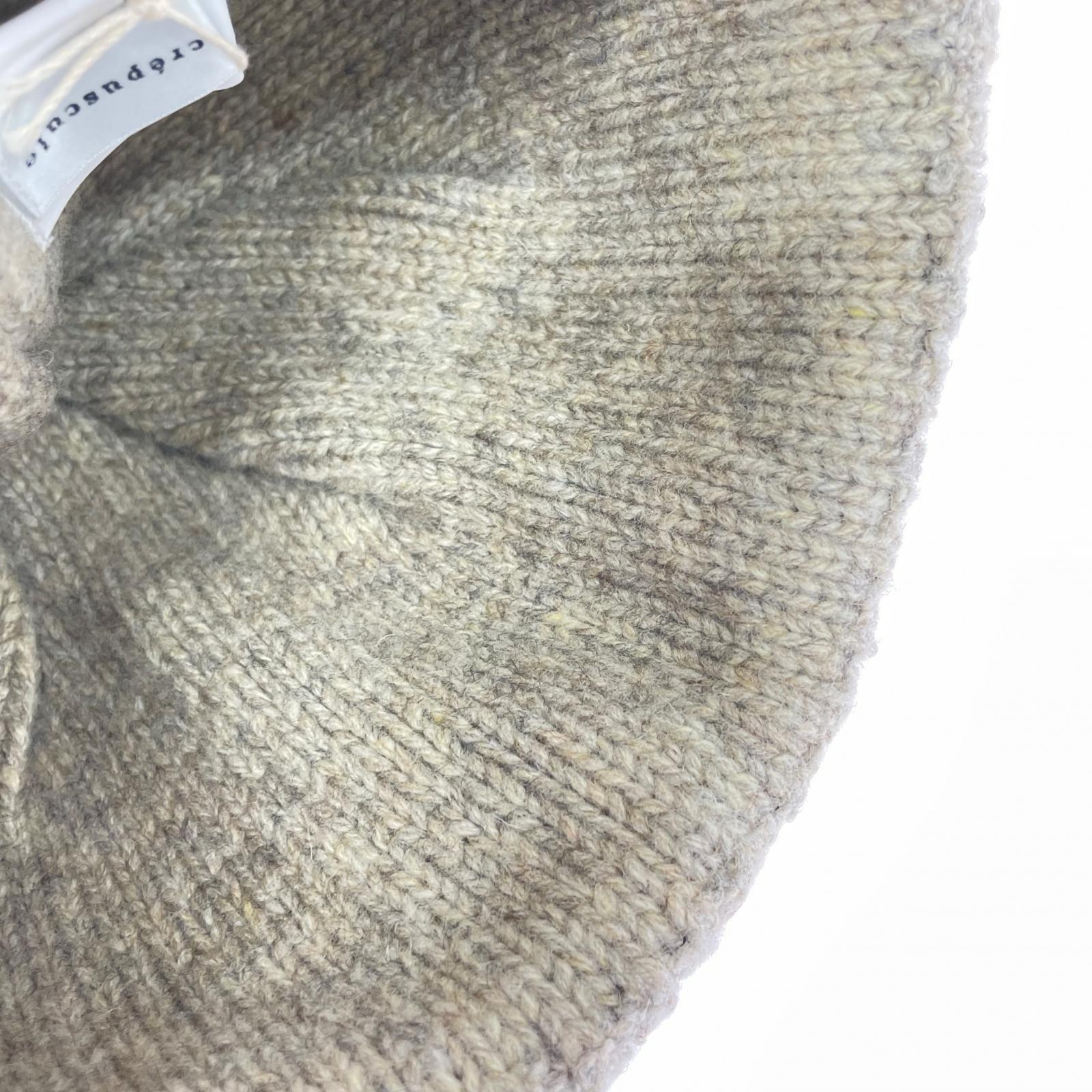 キャップ Wool Knit Cap/F/2503-025 ベージュ