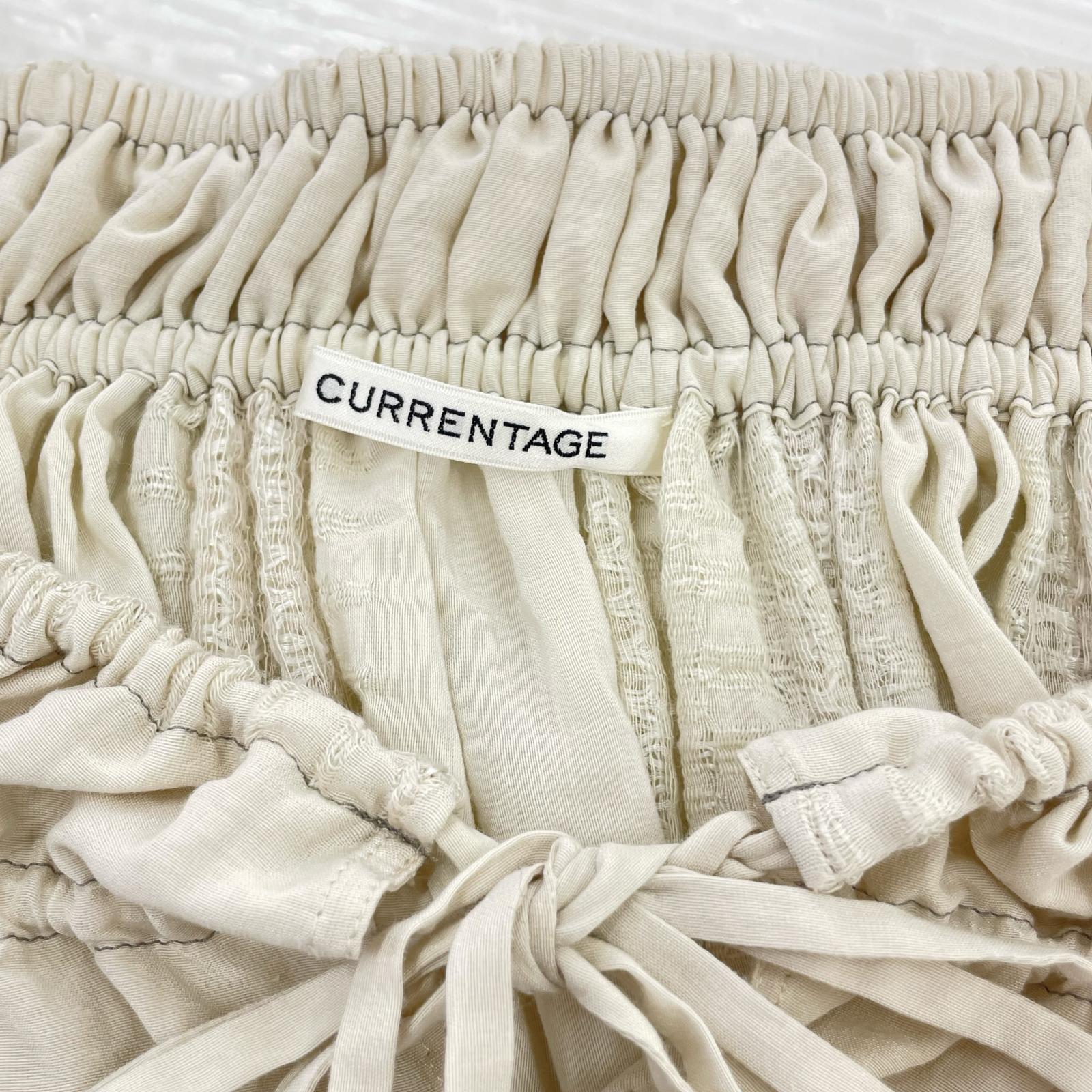 長袖シャツ CURRENTAGE シフォンブラウス ベージュ