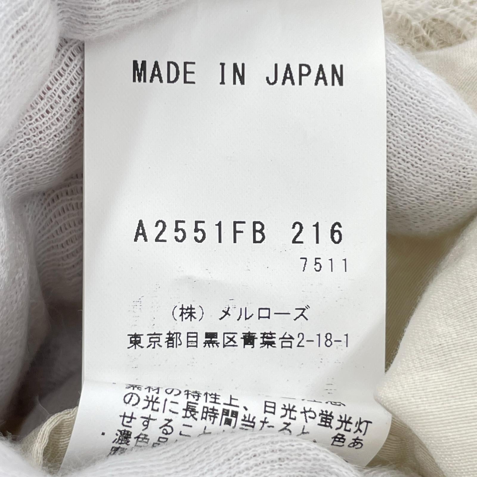 長袖シャツ CURRENTAGE シフォンブラウス ベージュ