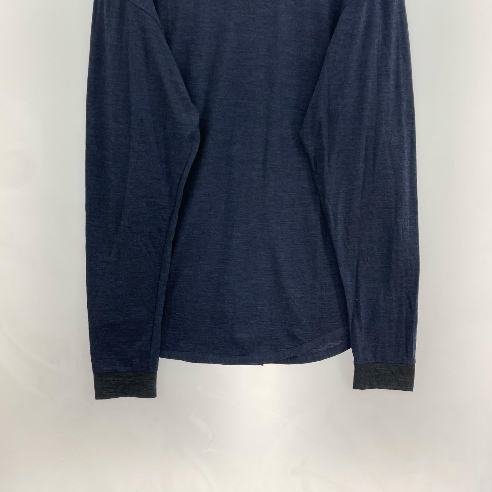 長袖シャツ Super120’s TOP Wool Jersey Flap Shirt (3) 3 ネイビー
