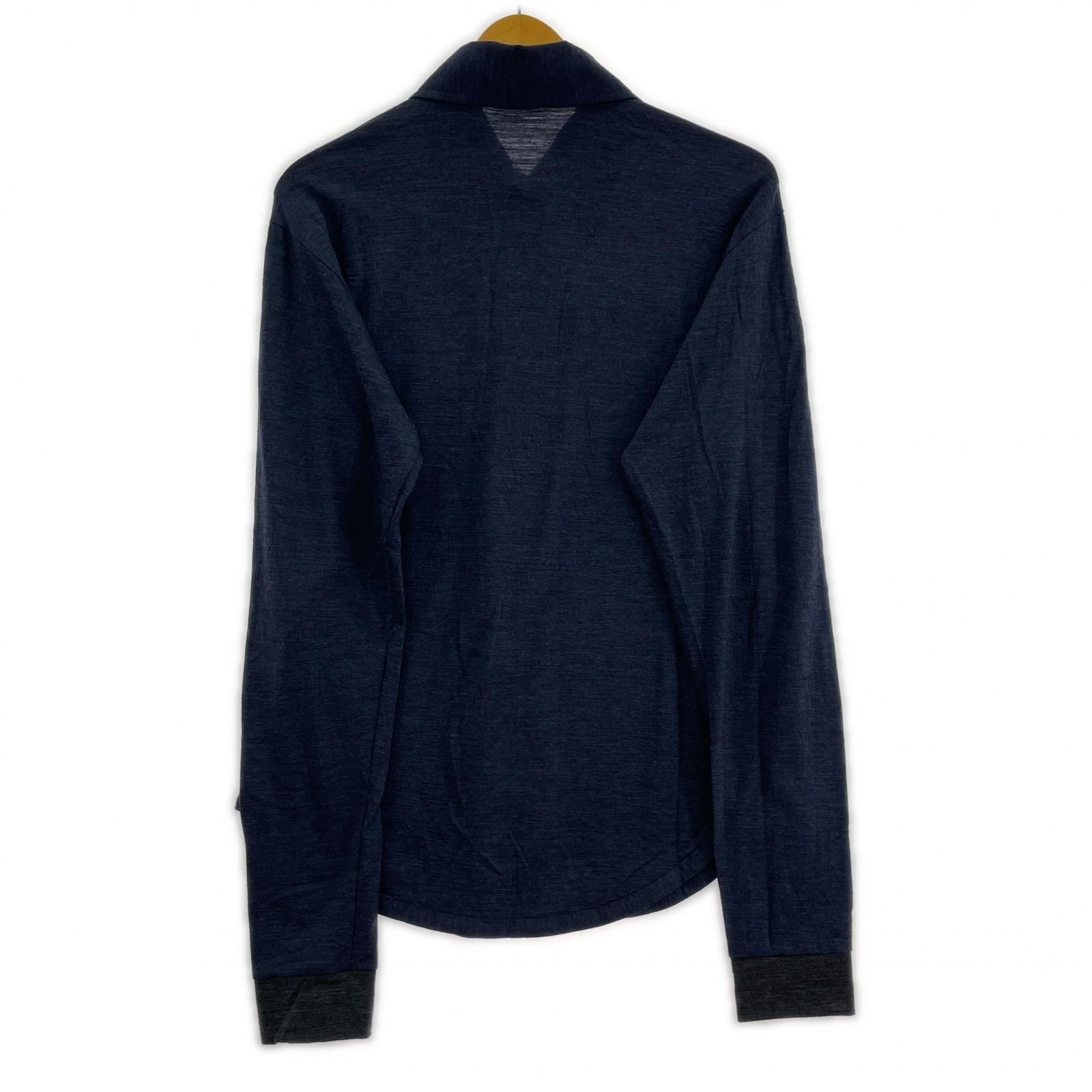 長袖シャツ Super120’s TOP Wool Jersey Flap Shirt (0) 0 ネイビー