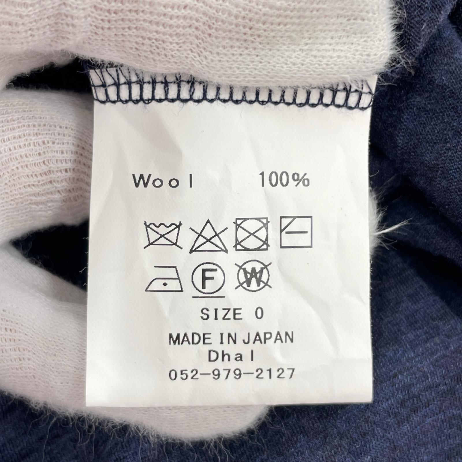 長袖シャツ Super120’s TOP Wool Jersey Flap Shirt (0) 0 ネイビー