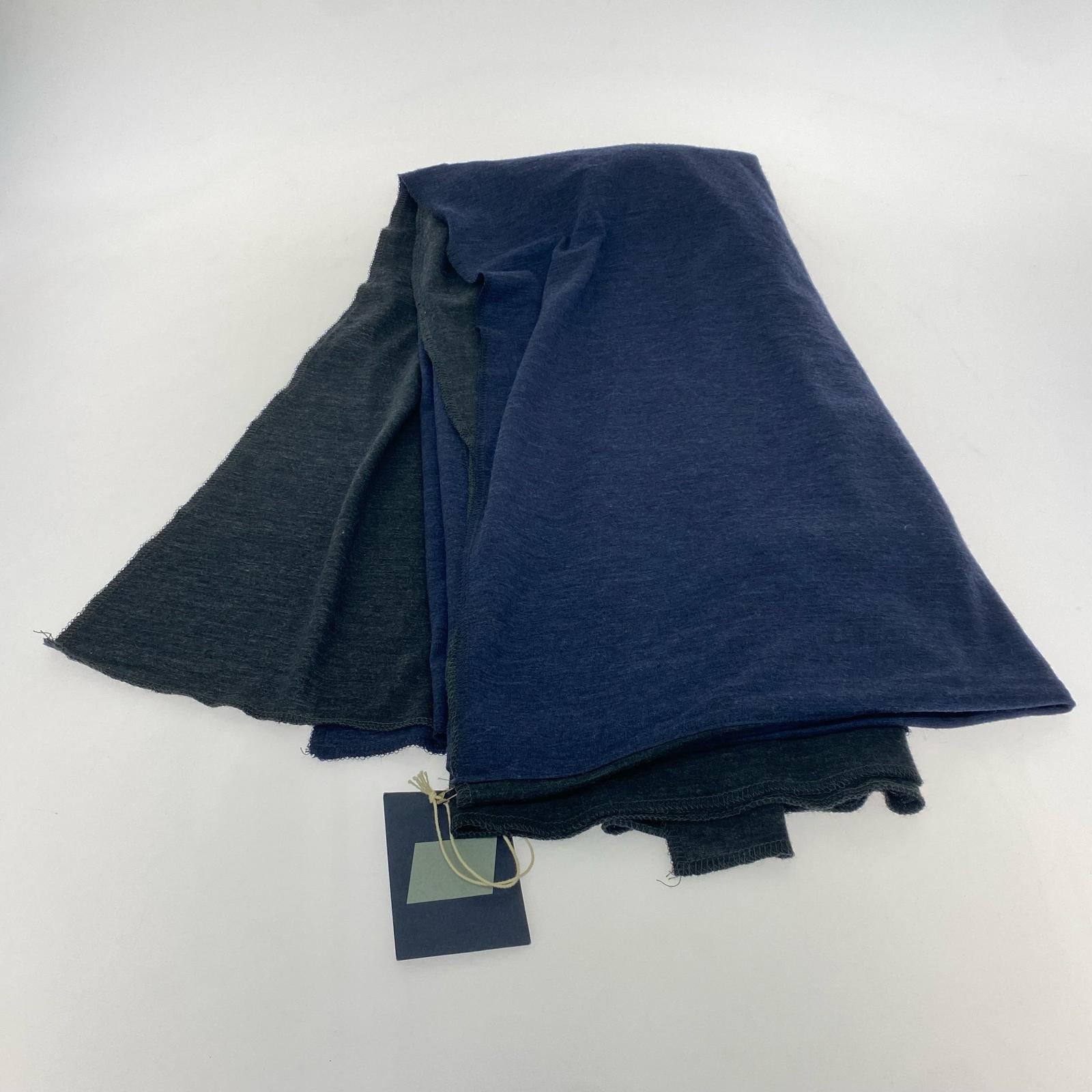 その他アクセサリー Super 120's TOP Wool Jersey Utility Scarf ネイビー