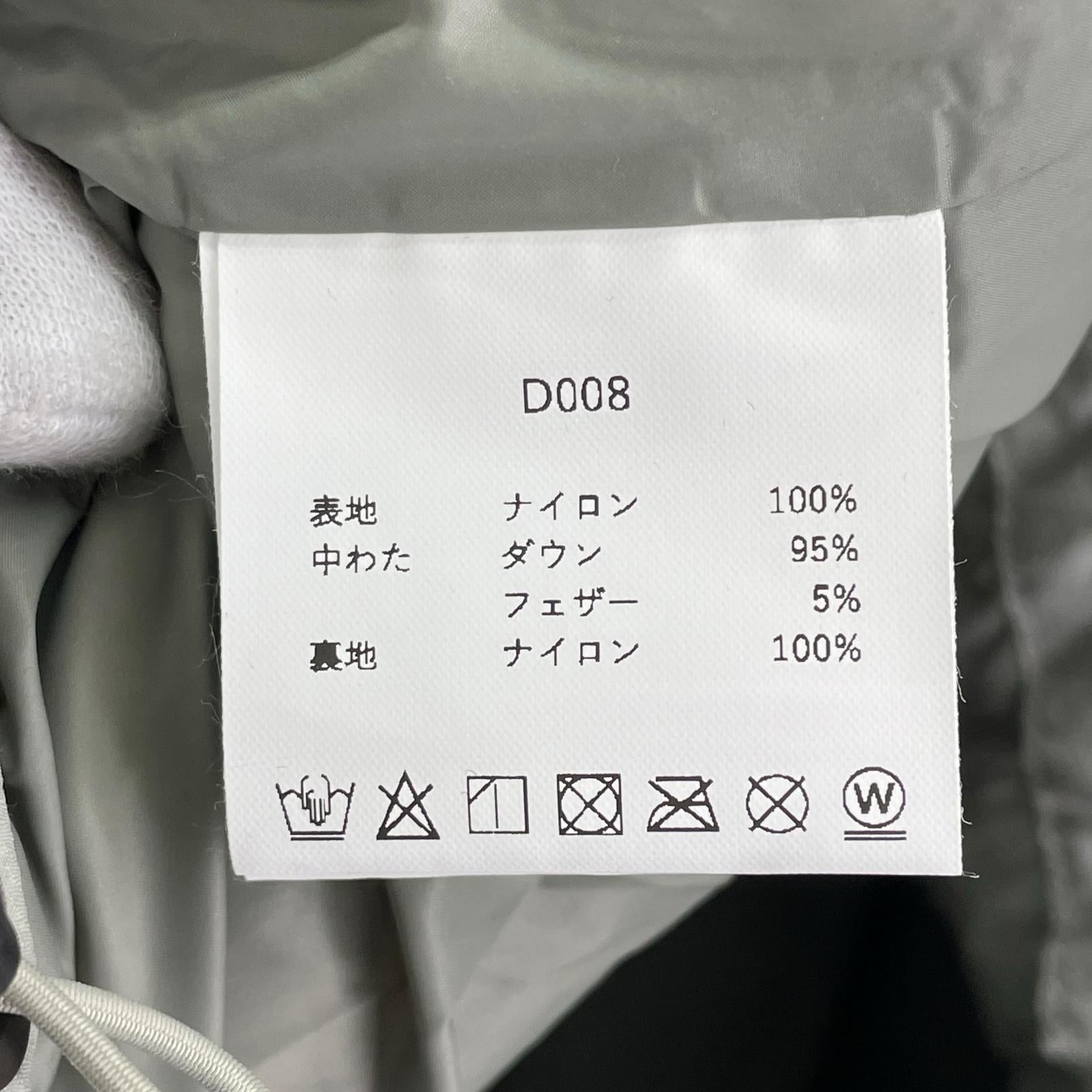 ダウンジャケット D008 Middle Down Jacket 白 (L) L ホワイト