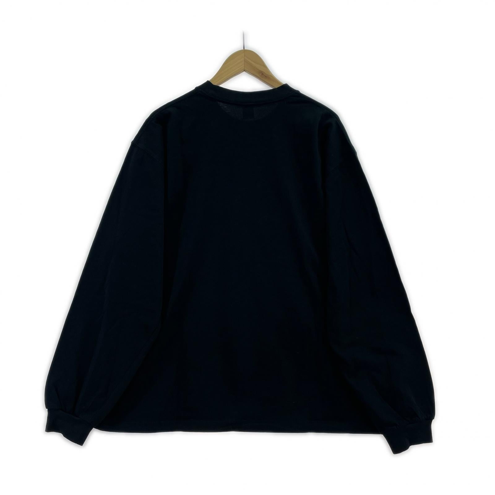 長袖Tシャツ T002 LS T-SHIRTS 黒 (XL) ブラック